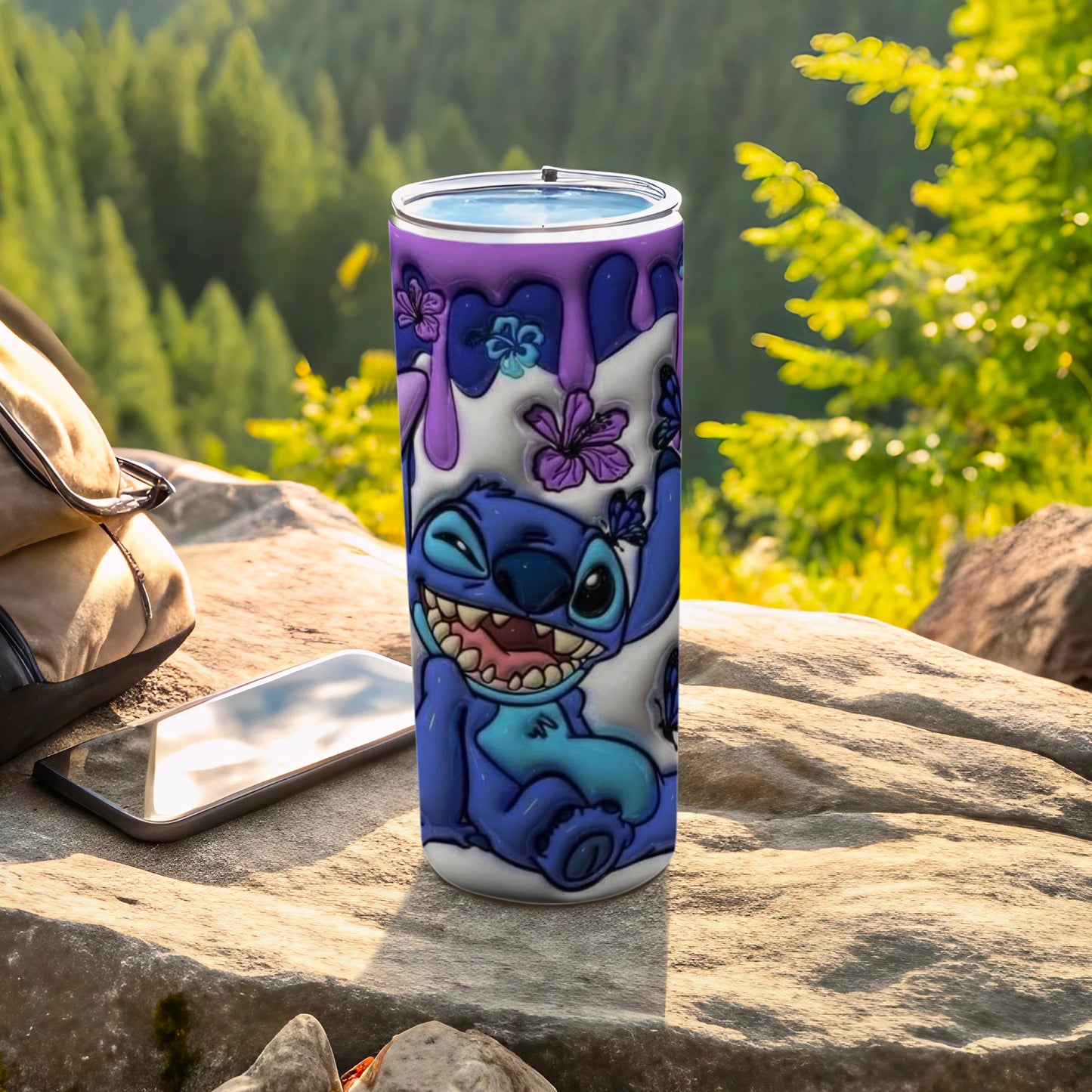 Colorful Blue Character Insulated Travel Tumbler