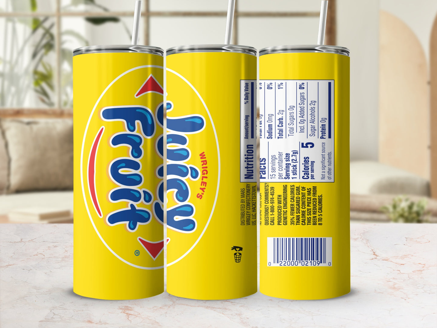 Wrigley's Fruit Juicy Nutrition Facts Tumbler product type