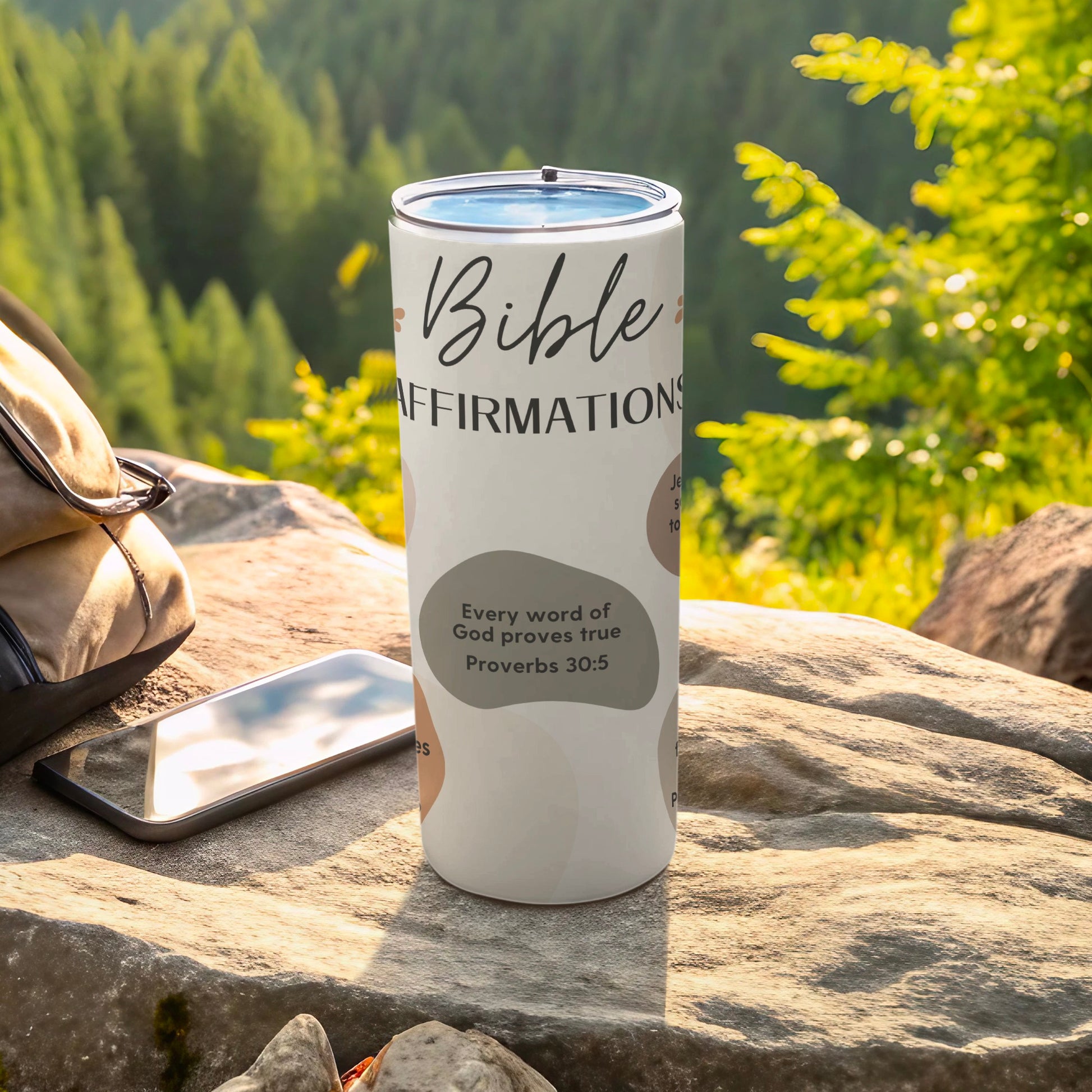 Bible Affirmations Proverbs 30:5 Inspirational Tumbler