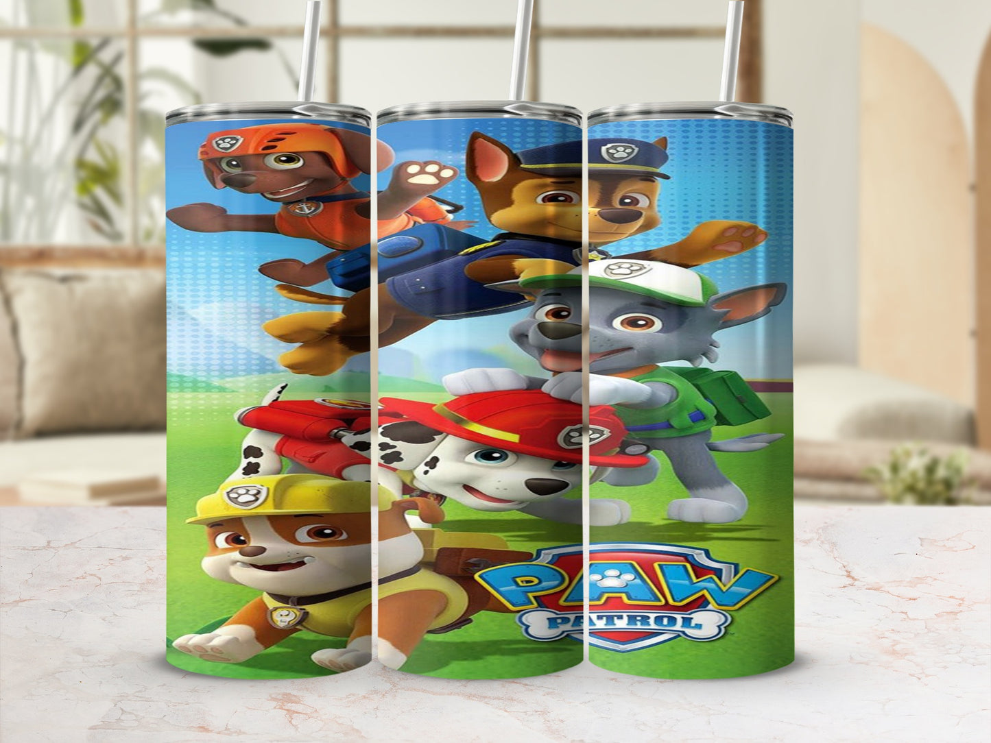 Paw Patrol Characters Design Stainless Steel Tumbler