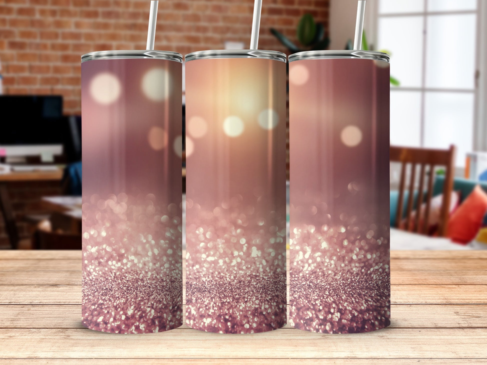Elegant Sparkling Design Stainless Steel Tumblers