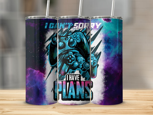 I Can't Sorry I Have Plans Gaming Tumbler product