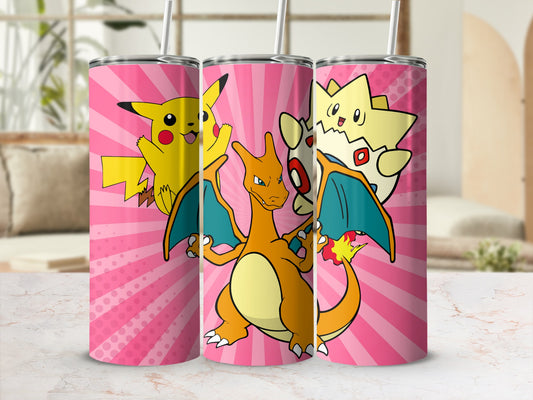 Colorful Cartoon Characters Insulated Drink Tumbler