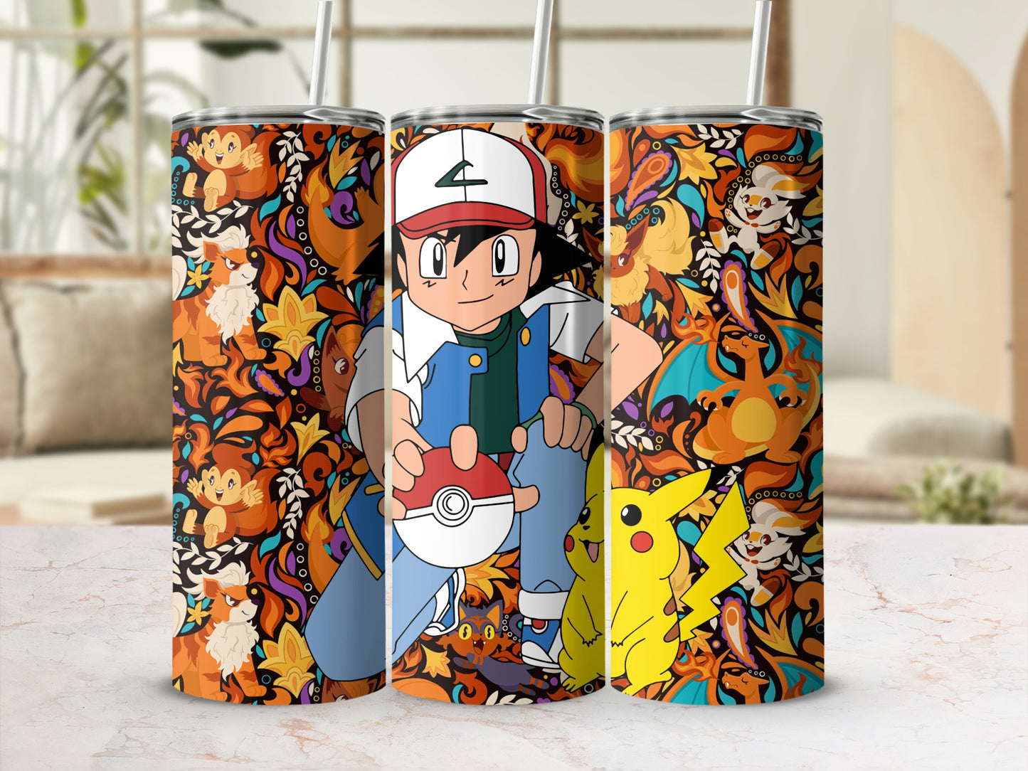 Colorful Anime Character Design Insulated Tumbler