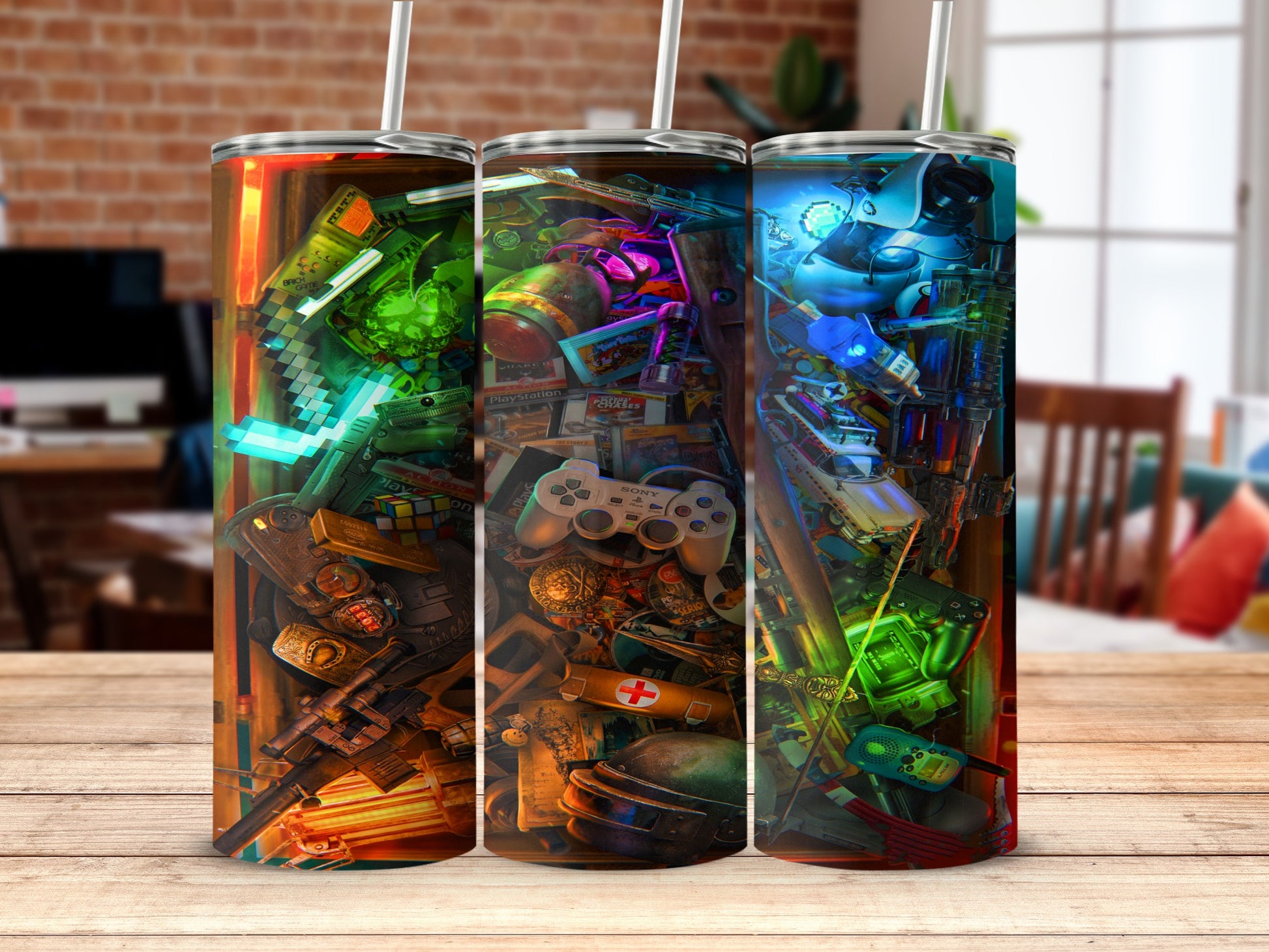 Vibrant Gamers Paradise for Ultimate Tumbler Drinkware