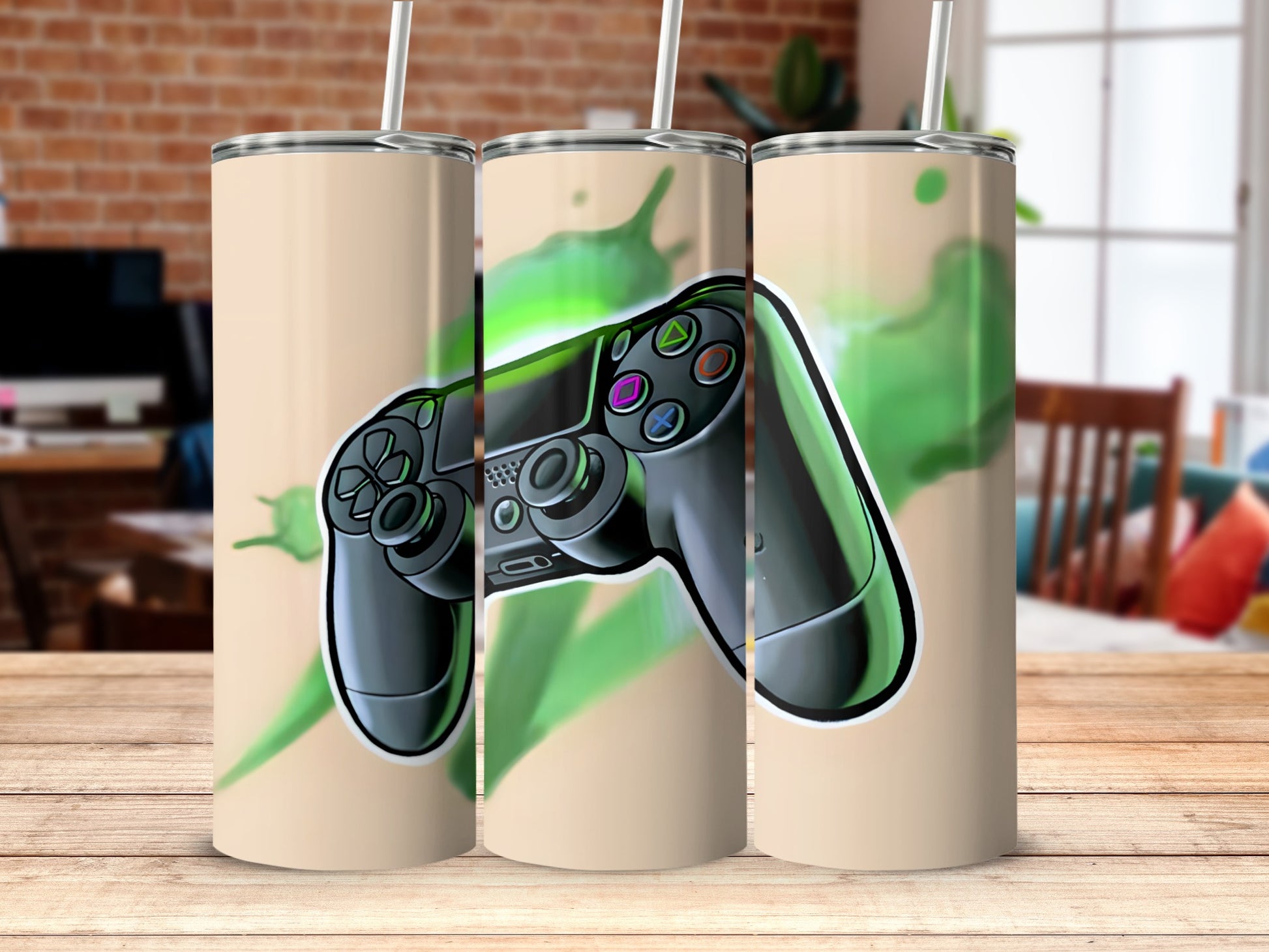 Colorful Gaming Controller Design Tumbler