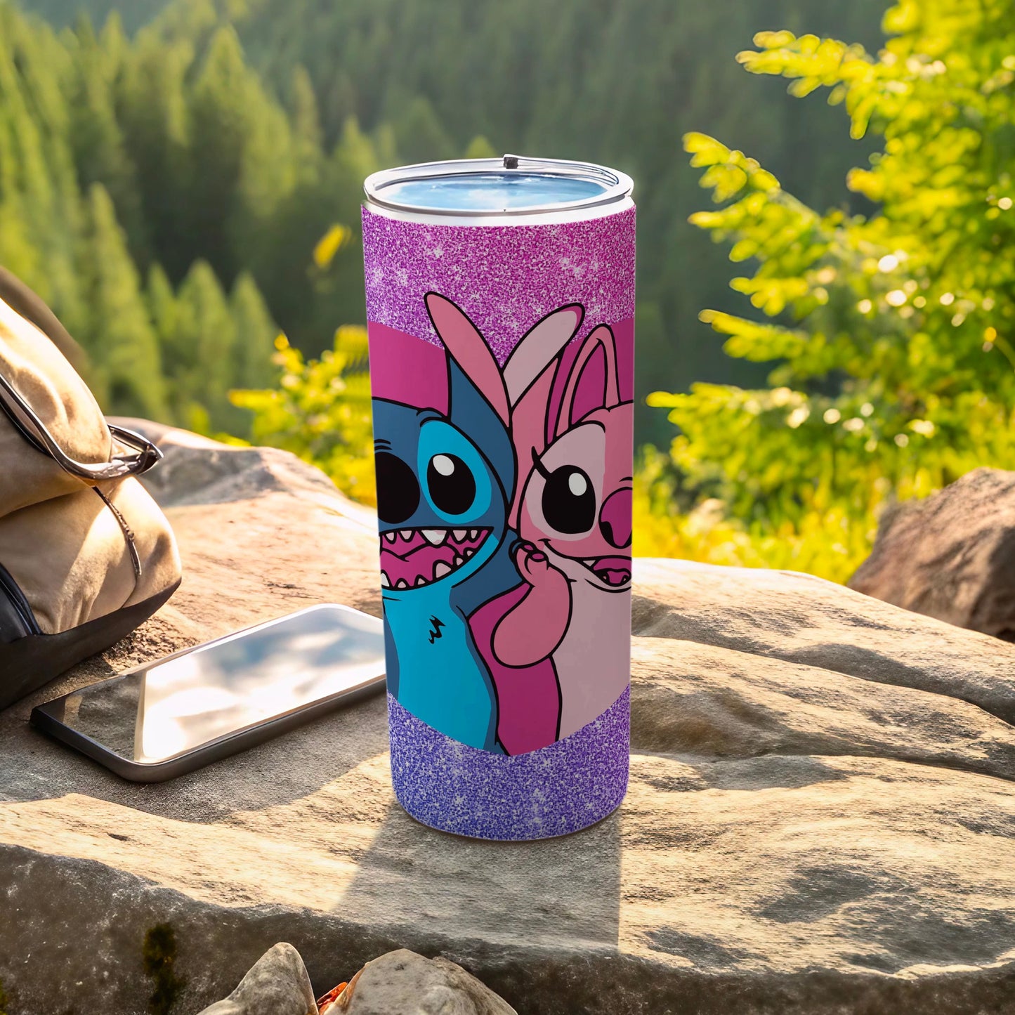 Sparkling Cartoon Character Travel Mug