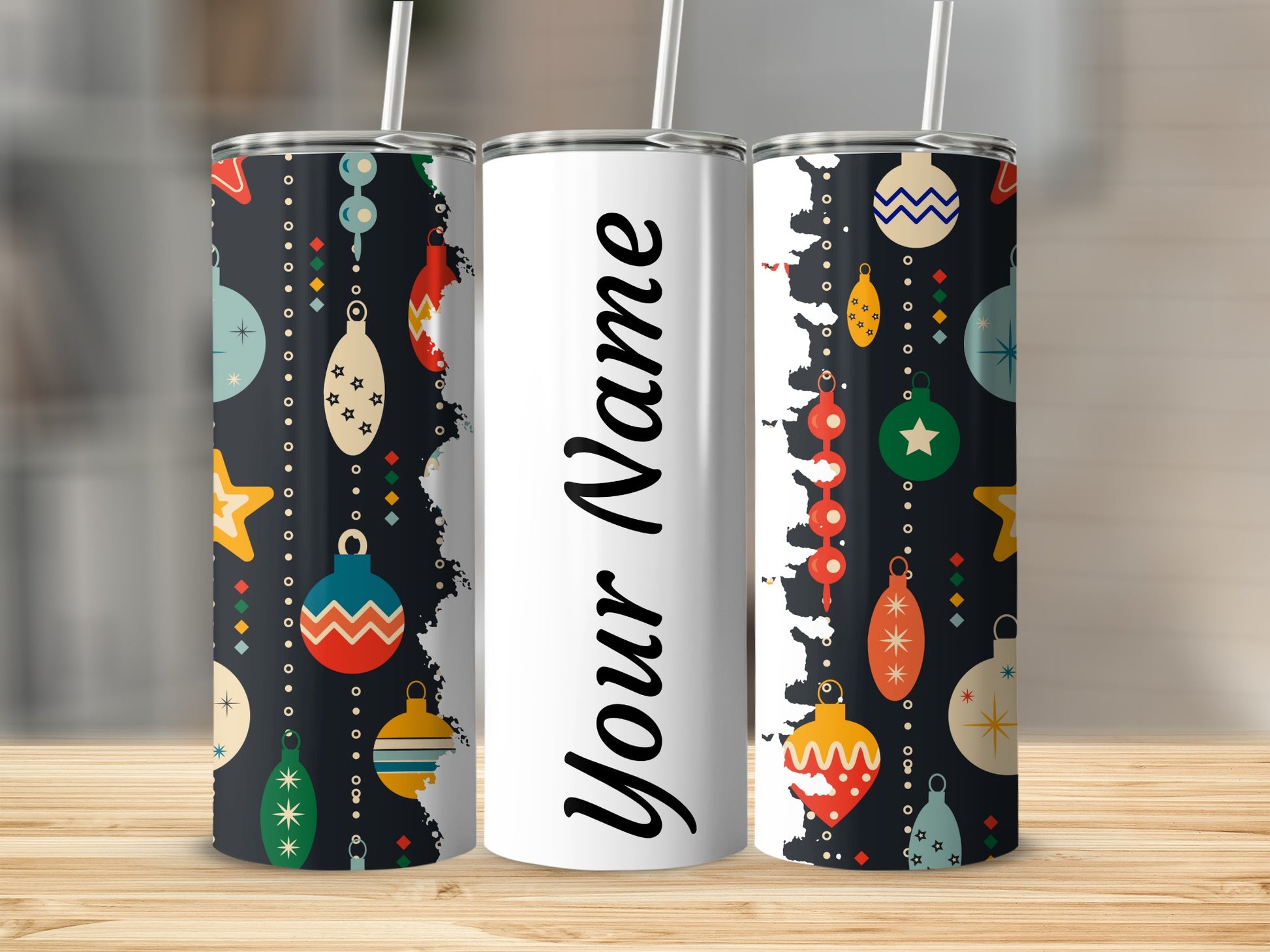 Personalized Christmas Ornaments Design Tumbler