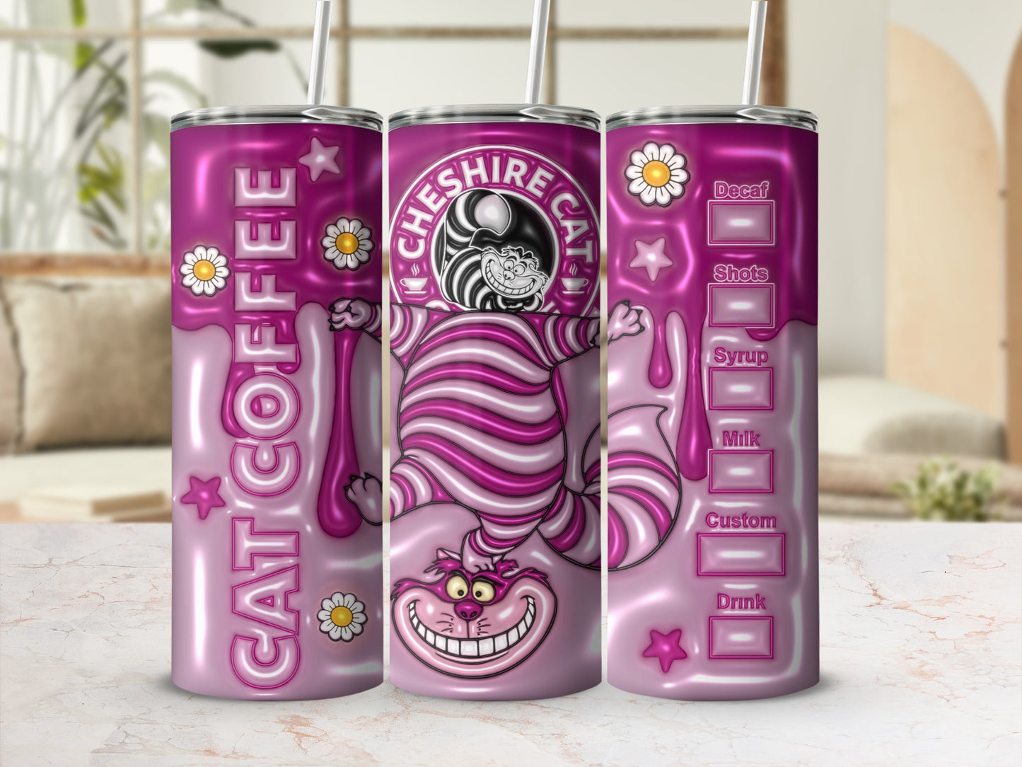 Cheshire Cat Coffee Design Beverage Tumbler
