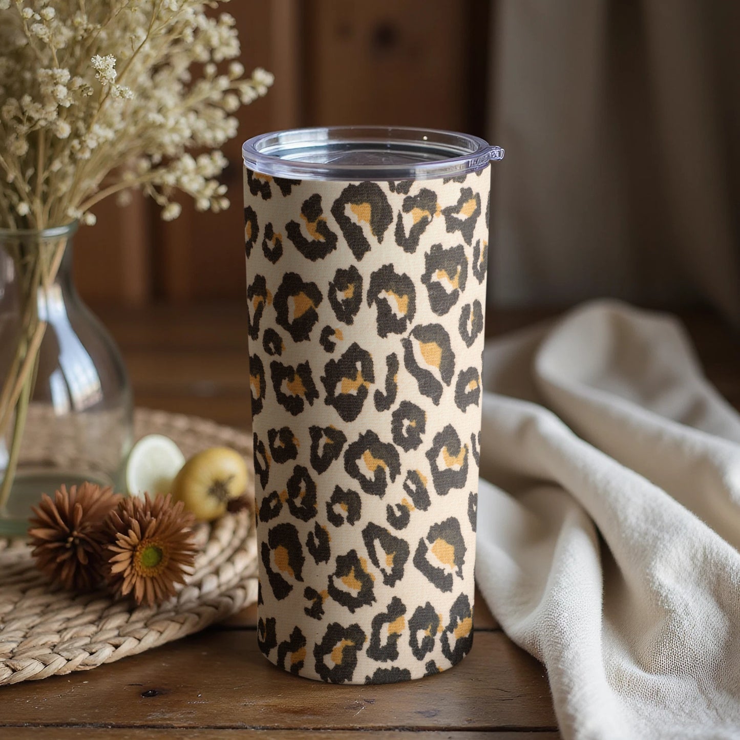 Leopard Print Pattern Insulated Tumbler for Beverages