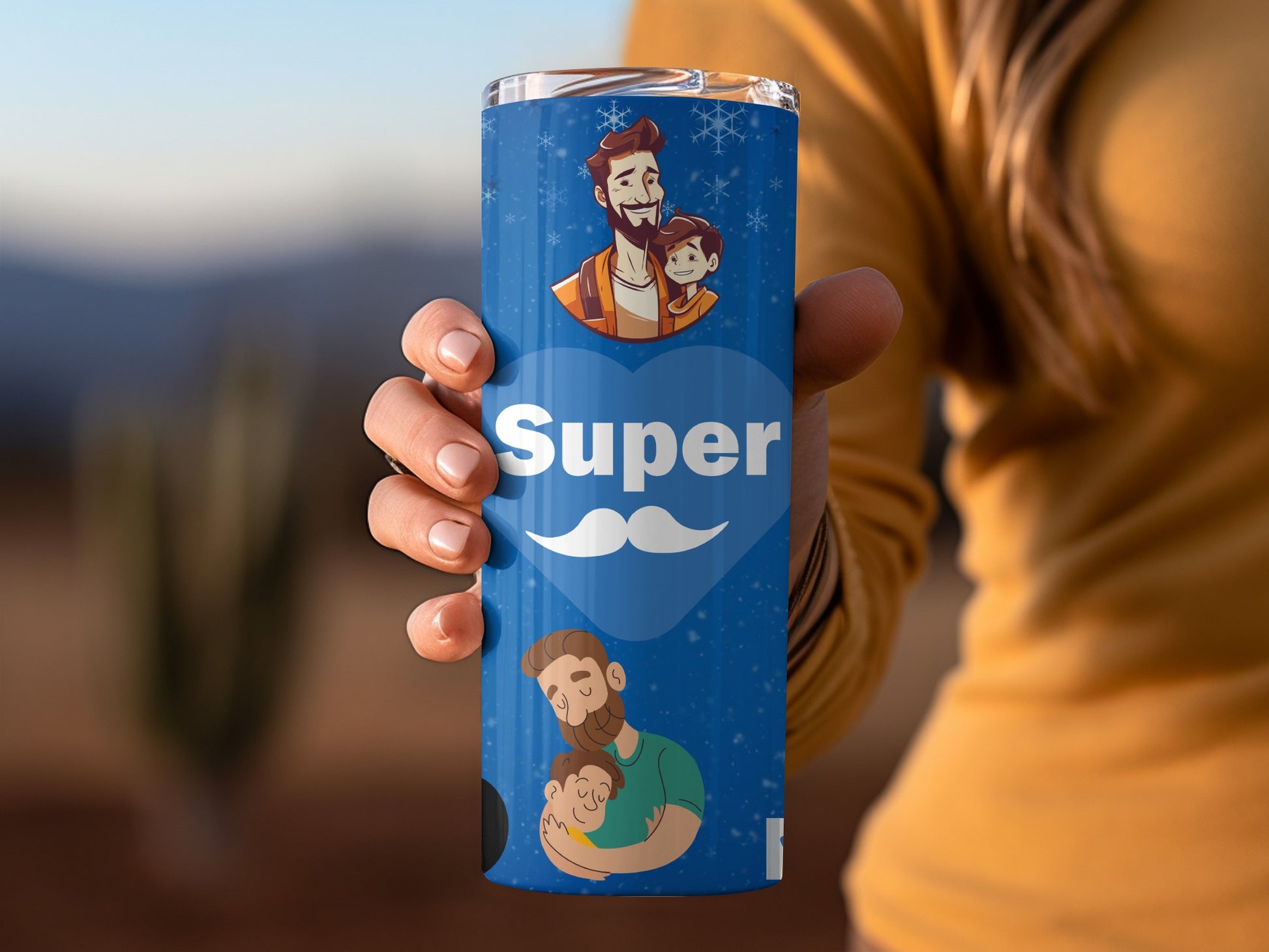 Super Dad Gift Tumbler for Father's Day Unique Design