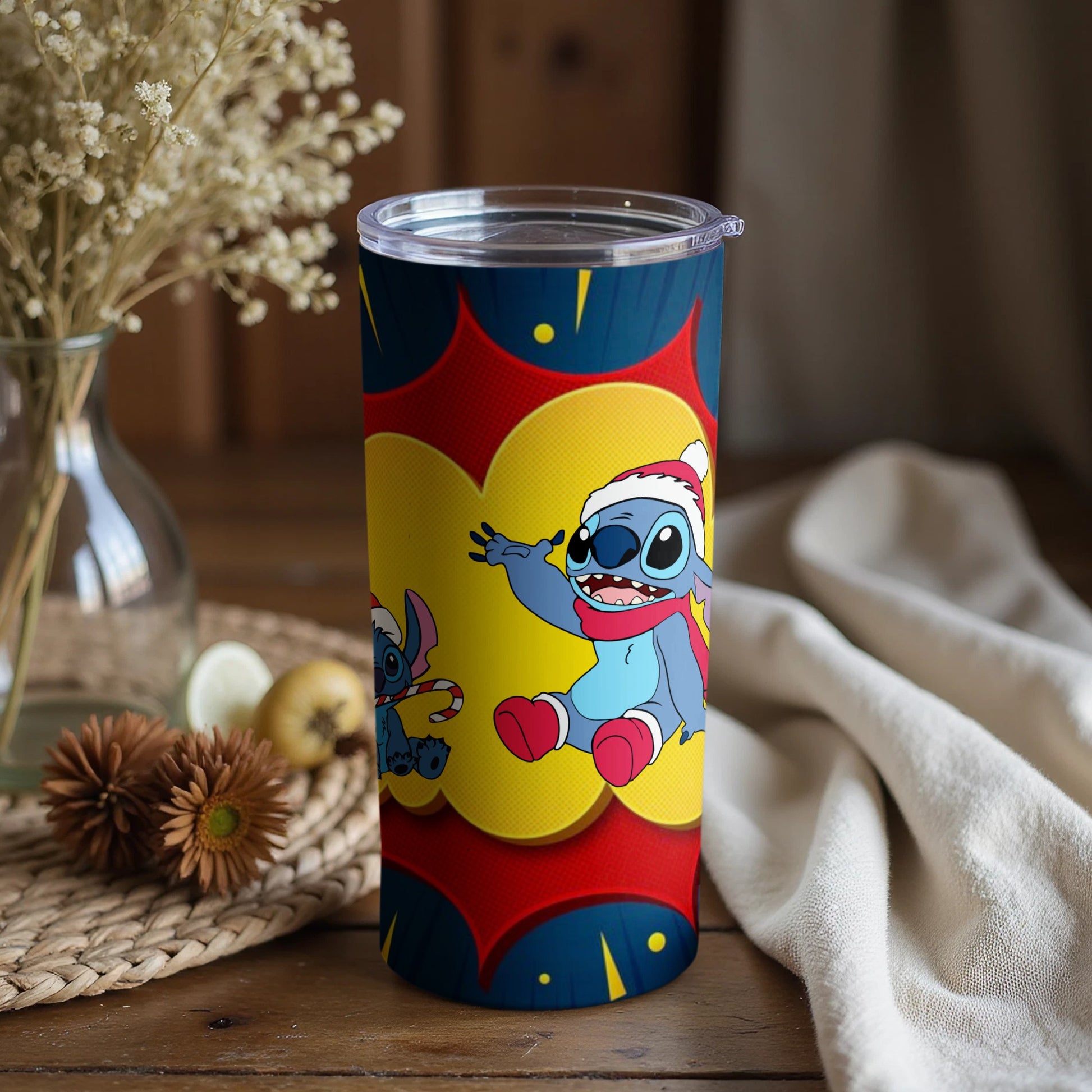 Stitch and Baby Yoda Patterned Tumbler Product
