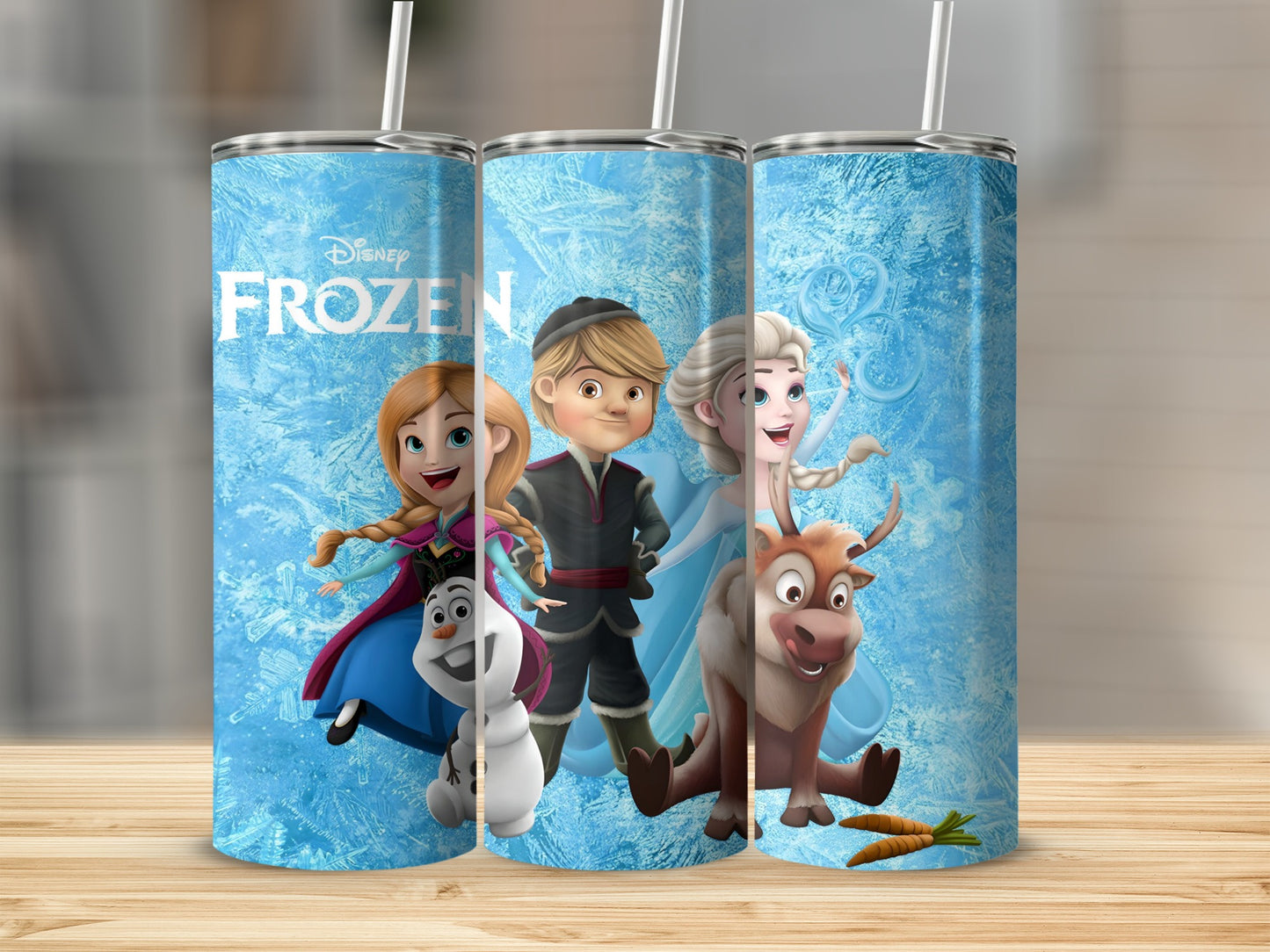 Disney Frozen Character Tumbler with Straw for Kids