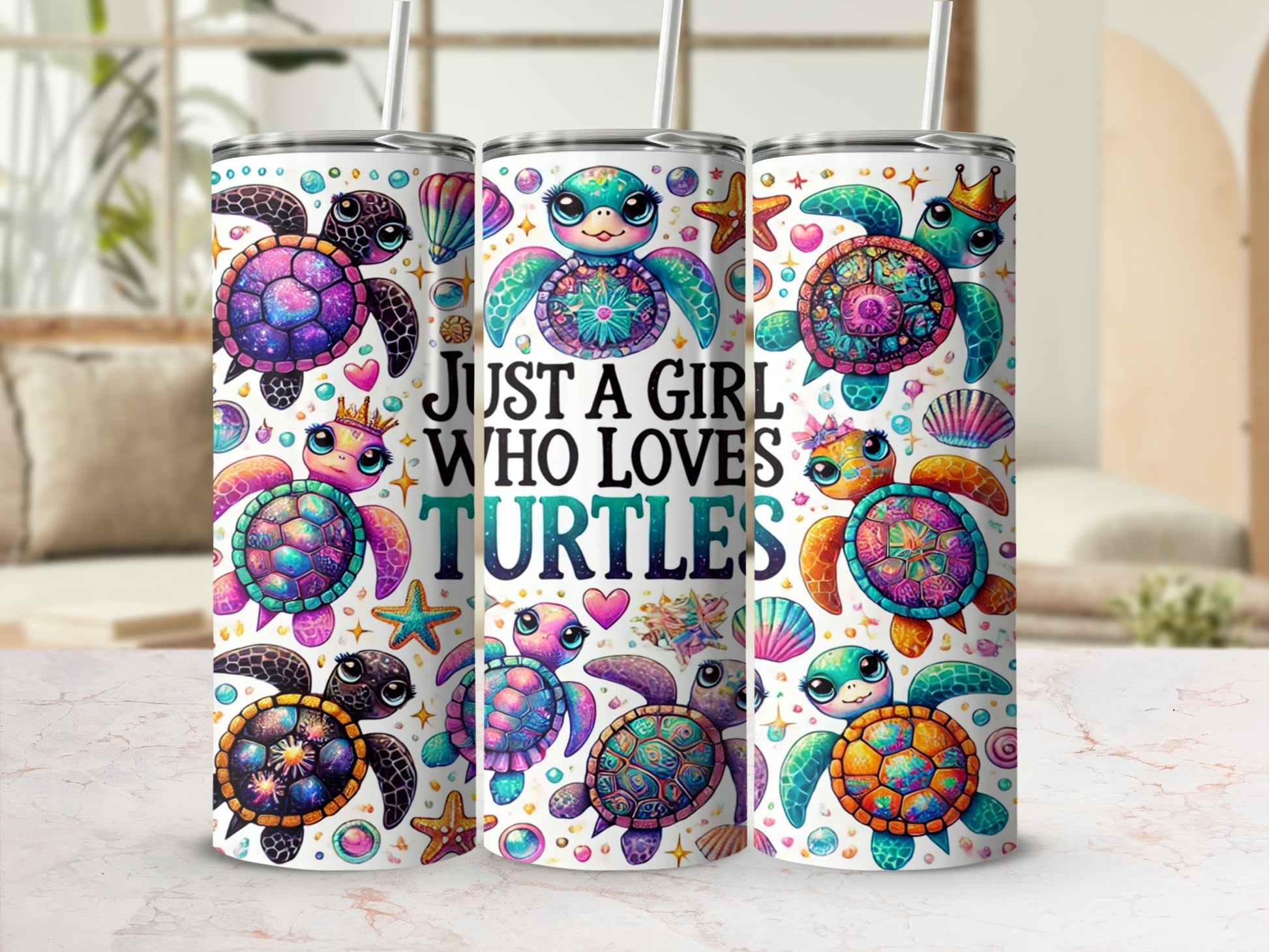 Just A Girl Who Loves Turtles Tumbler Cup