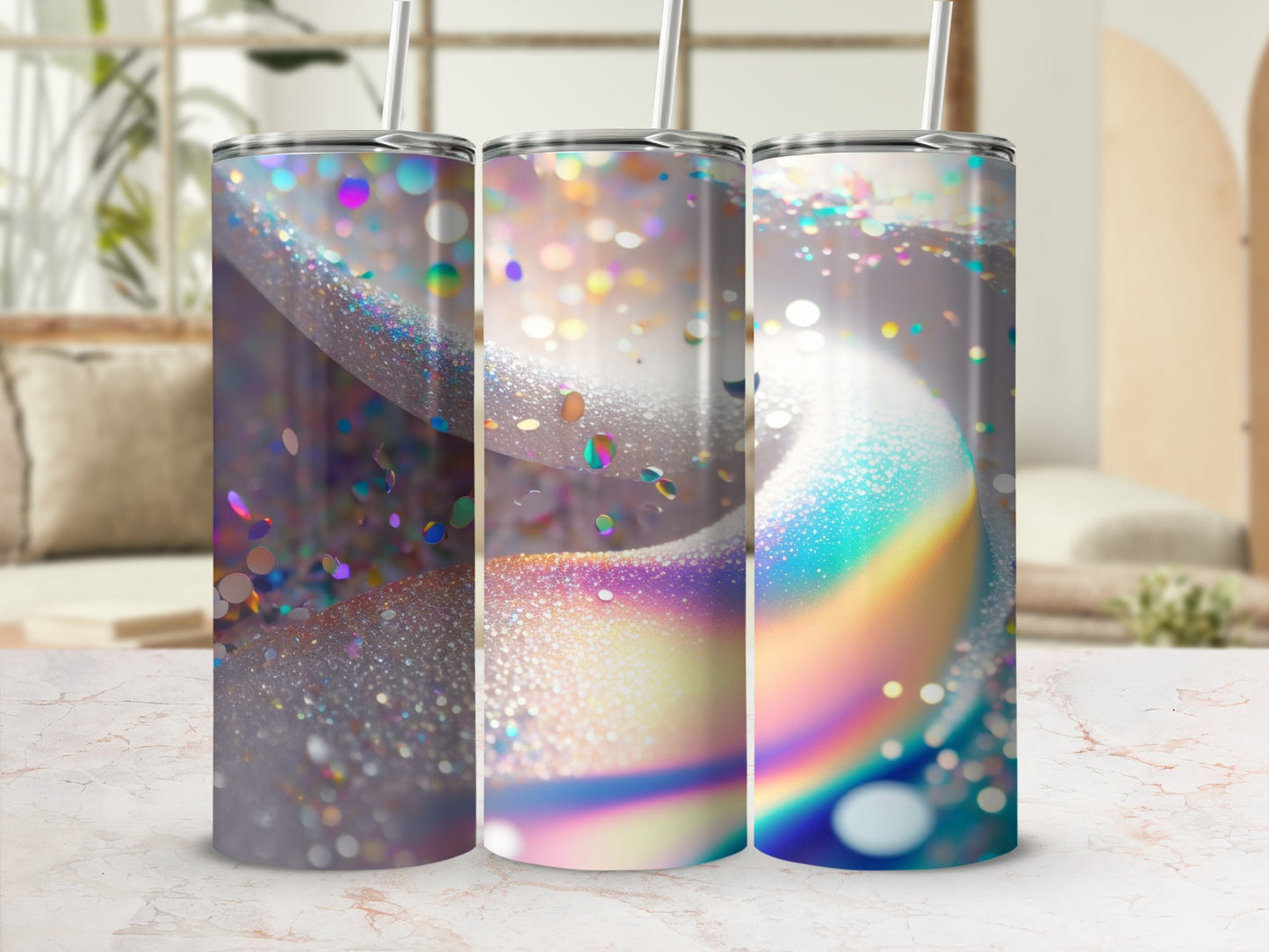 Vibrant Glitter Iridescent Bokeh Sparkle Shine Tumbler product type