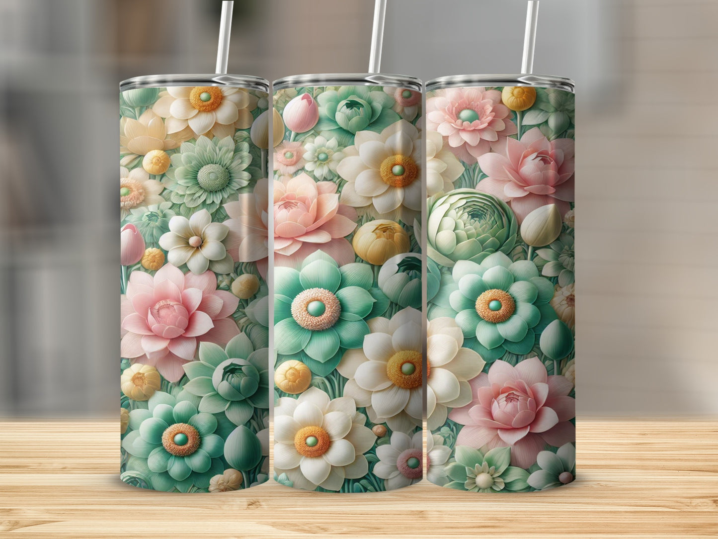 Charming Floral Design Insulated Tumblerproduct