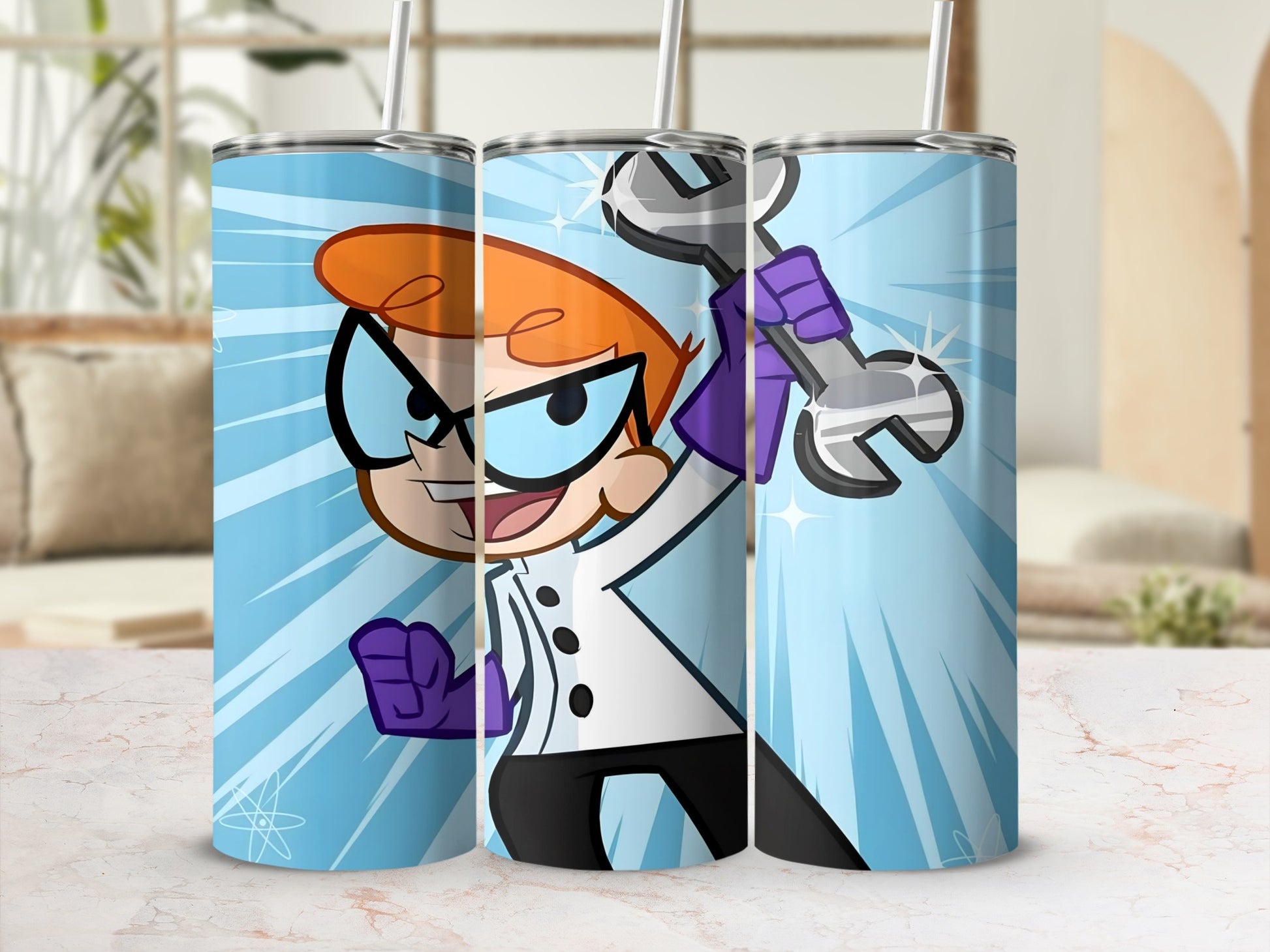 Fun Cartoon Character Holding Wrench Tumbler