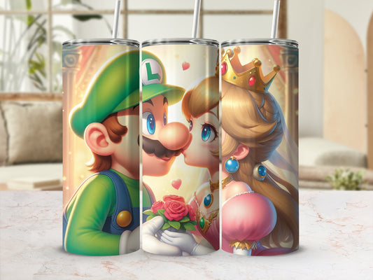Luigi and Princess Design Insulated Tumbler Cup