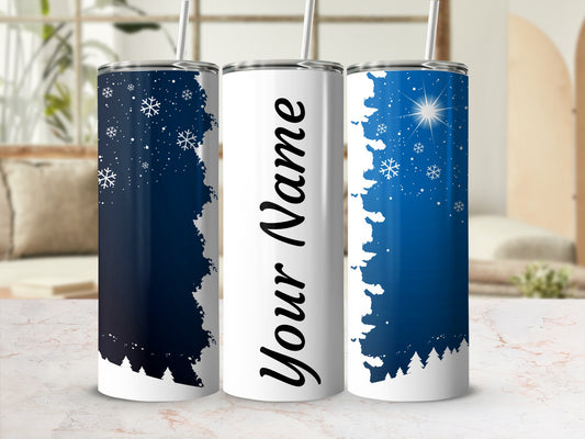 Customizable Snowflakes Design Tumbler for All Ages