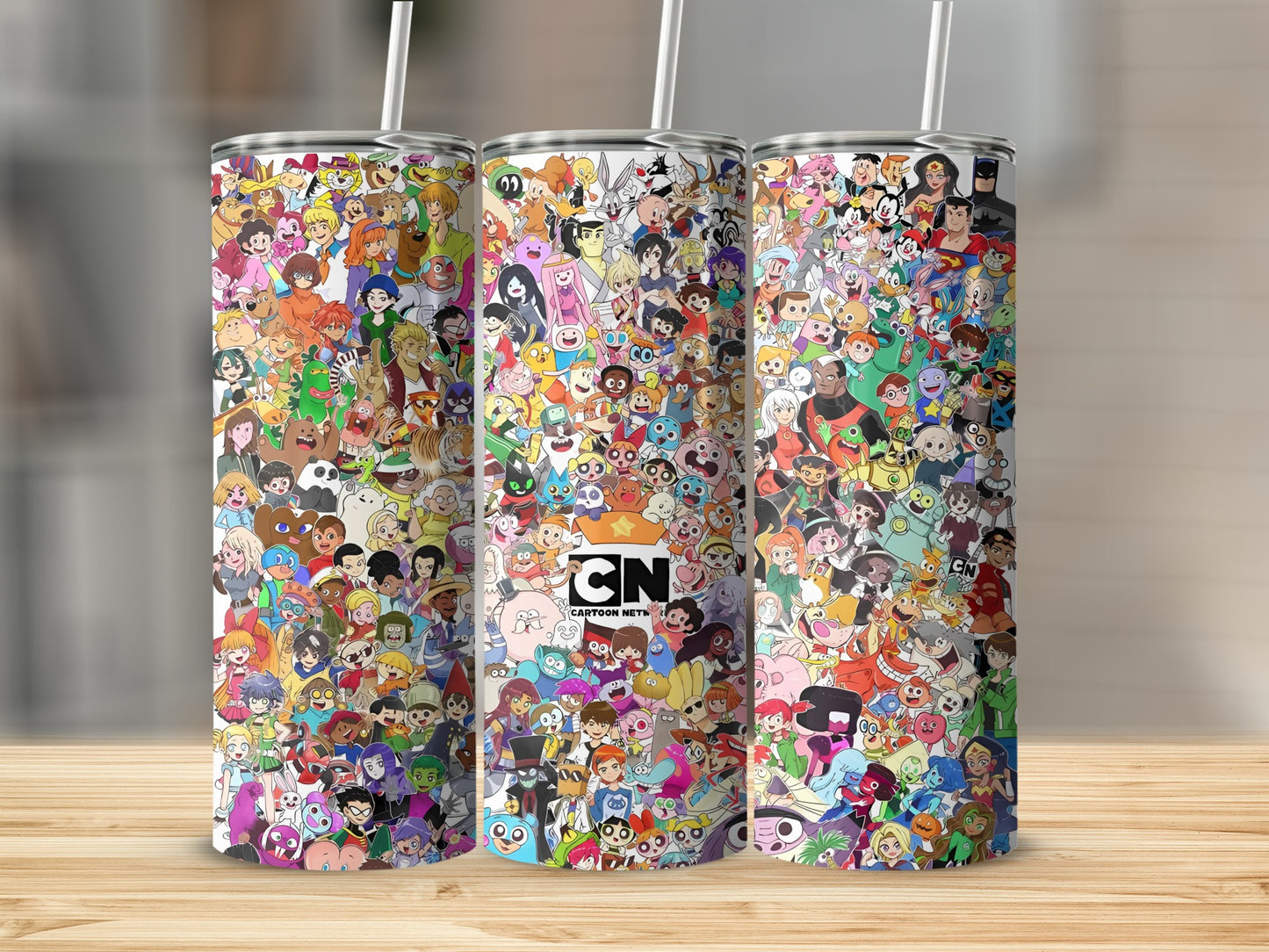 Colorful Cartoon Network Character Collage Tumbler