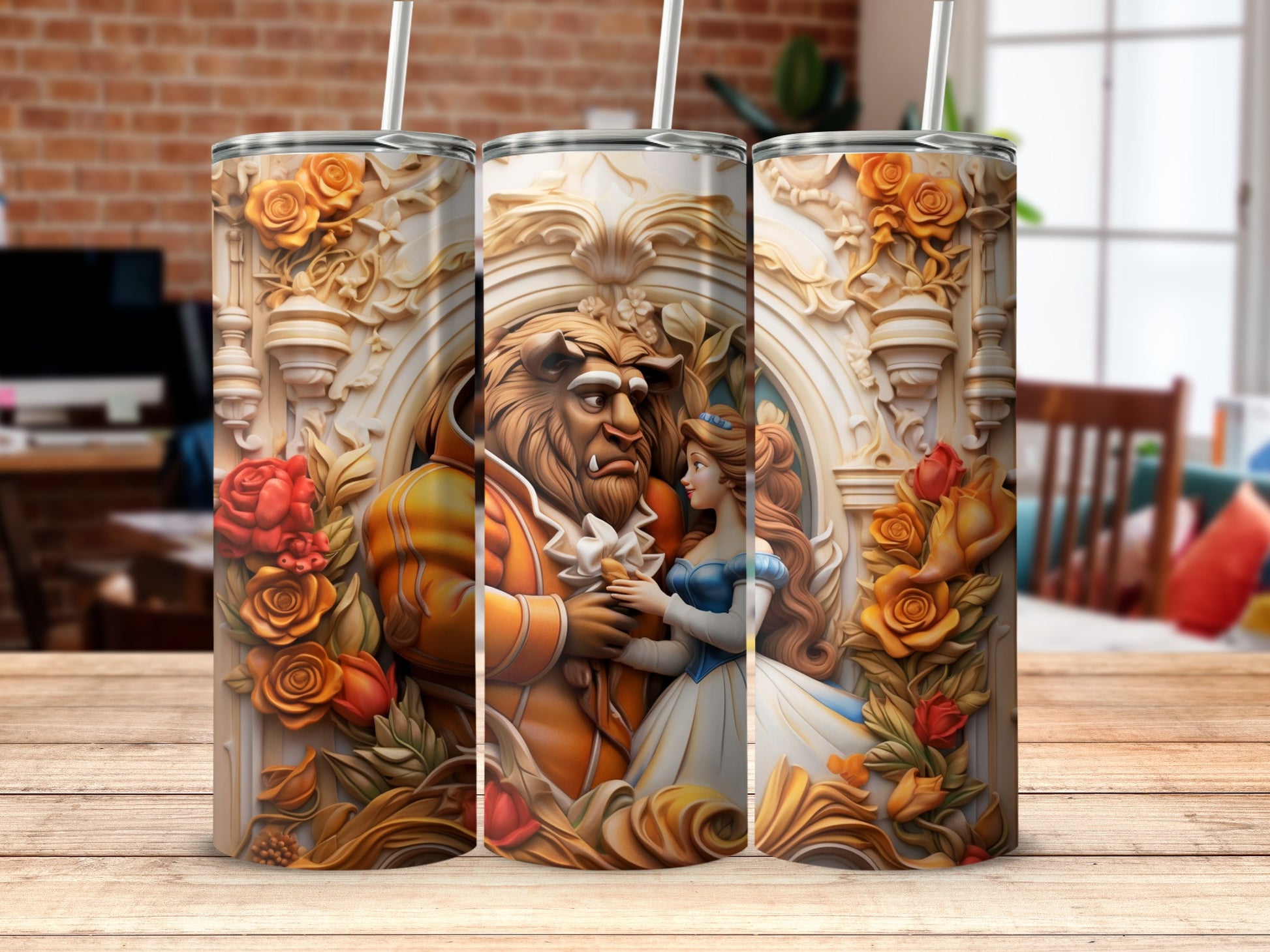 Beauty and the Beast Insulated Tumbler Travel Cup