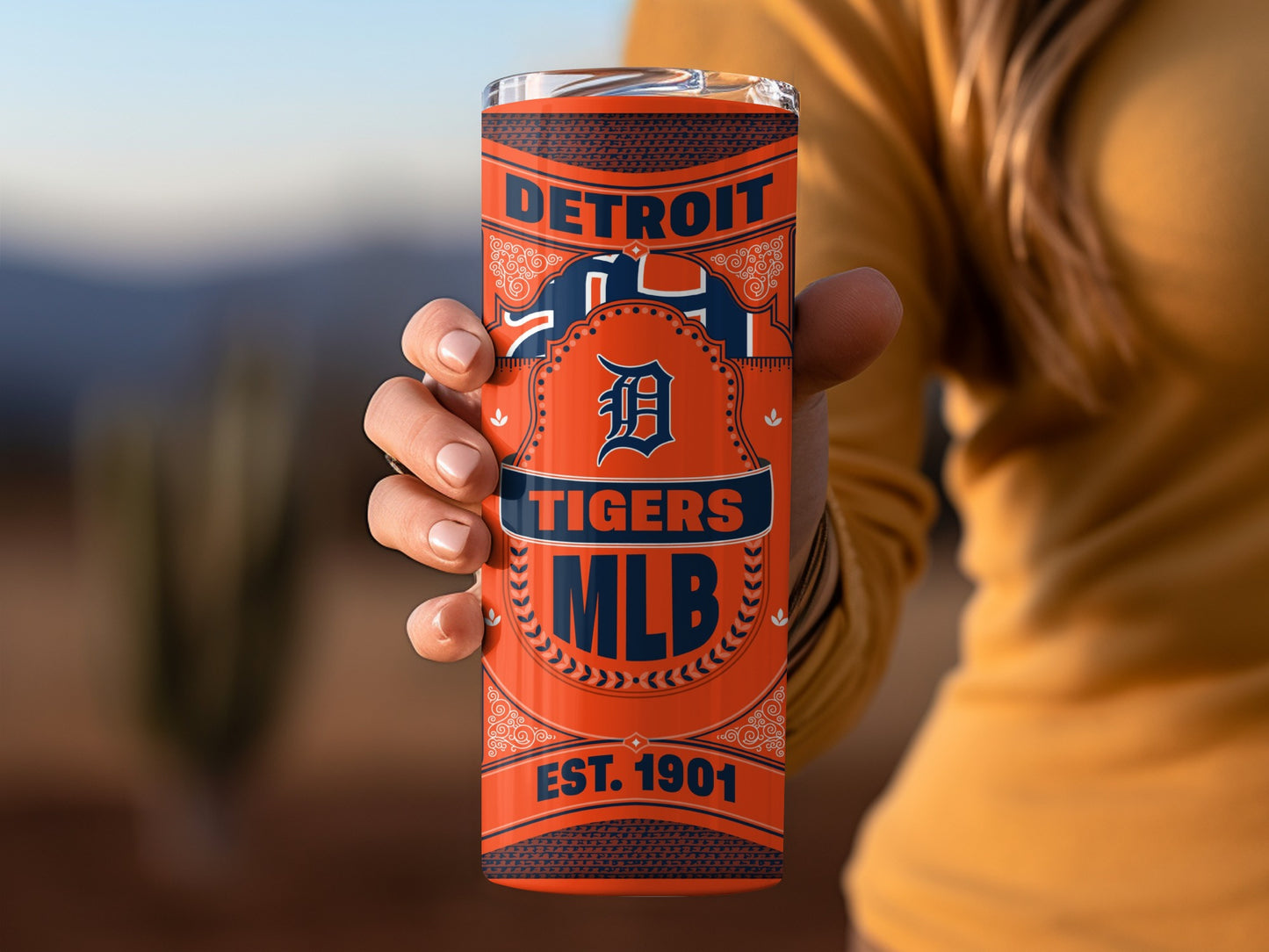 Detroit Tigers MLB Established 1901 Logo Image Tumbler