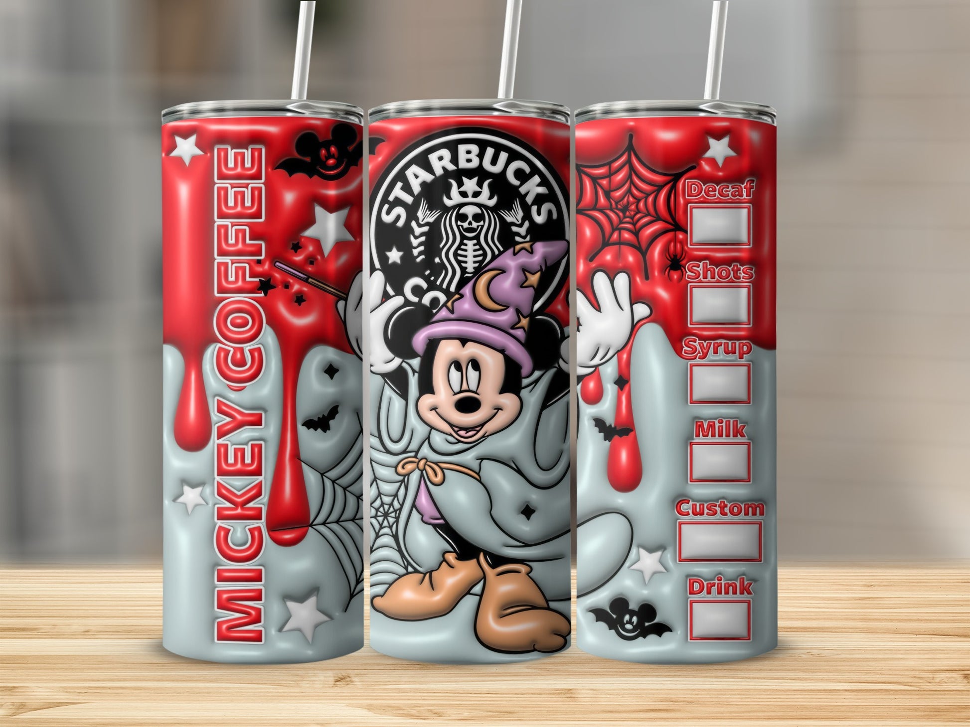 Mickey Coffee Starbucks Spider Web Tumbler