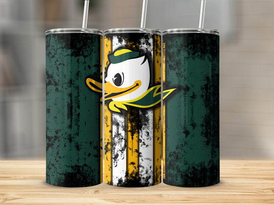 Vintage Duck Graphic Tumbler with Distressed Design