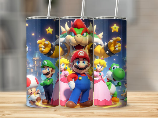 Super Mario Characters Stainless Steel Tumbler Cups
