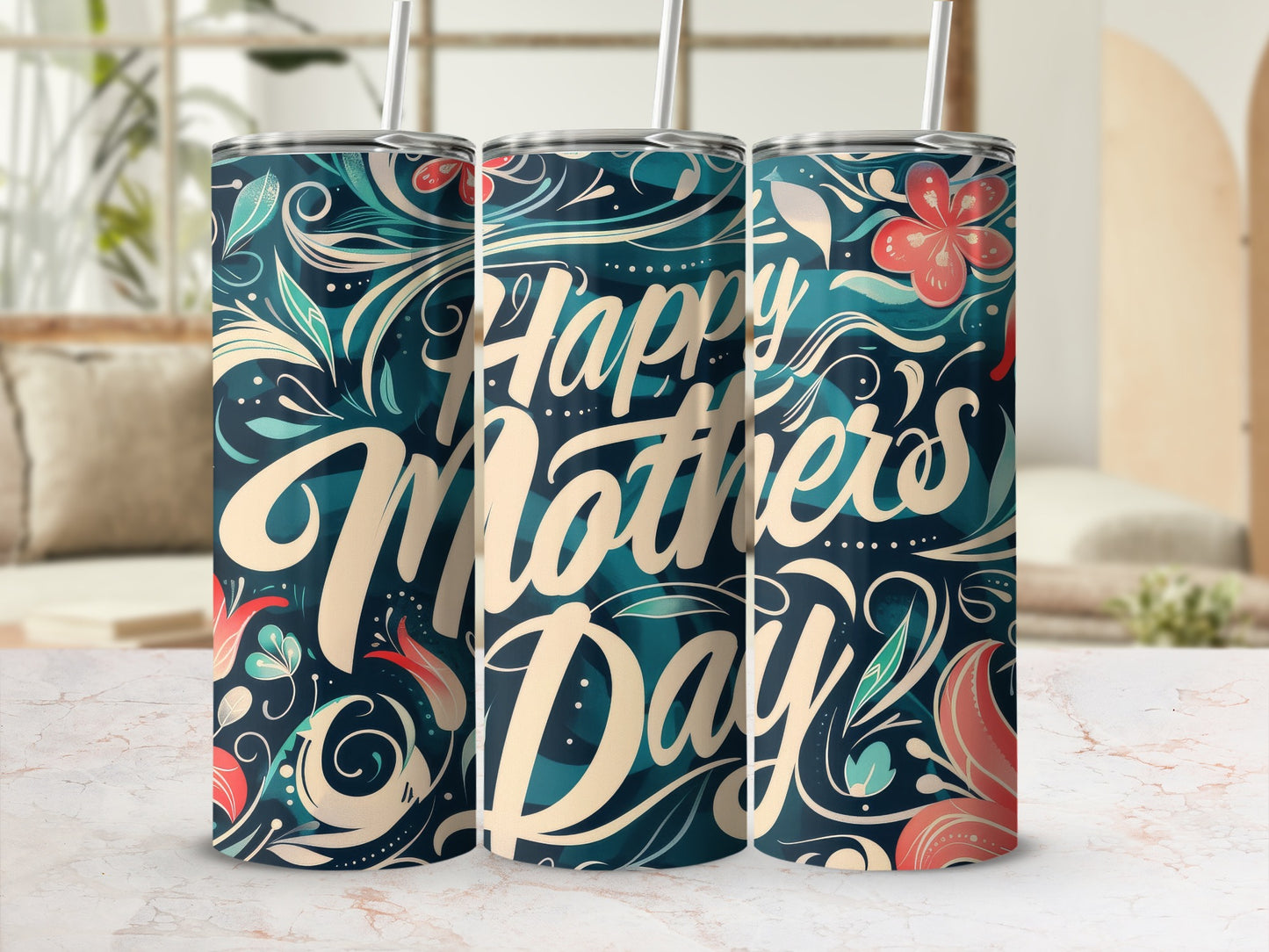Happy Mother's Day Floral Insulated Tumbler