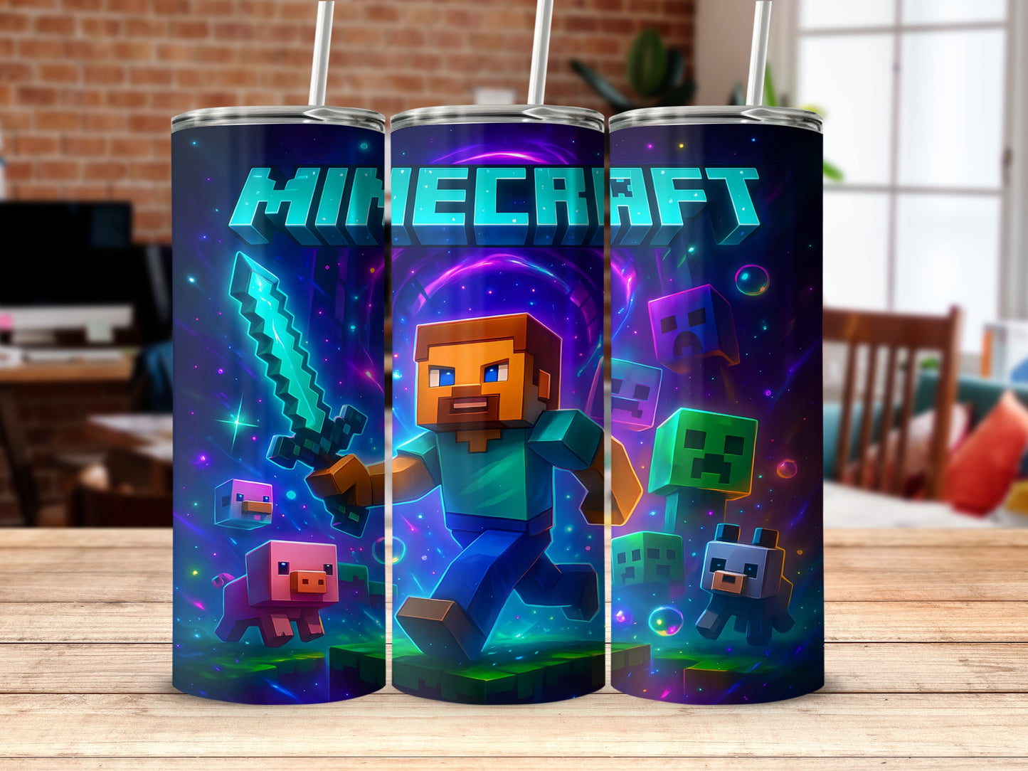 Minecraft Themed Tumbler Cup for Gamers