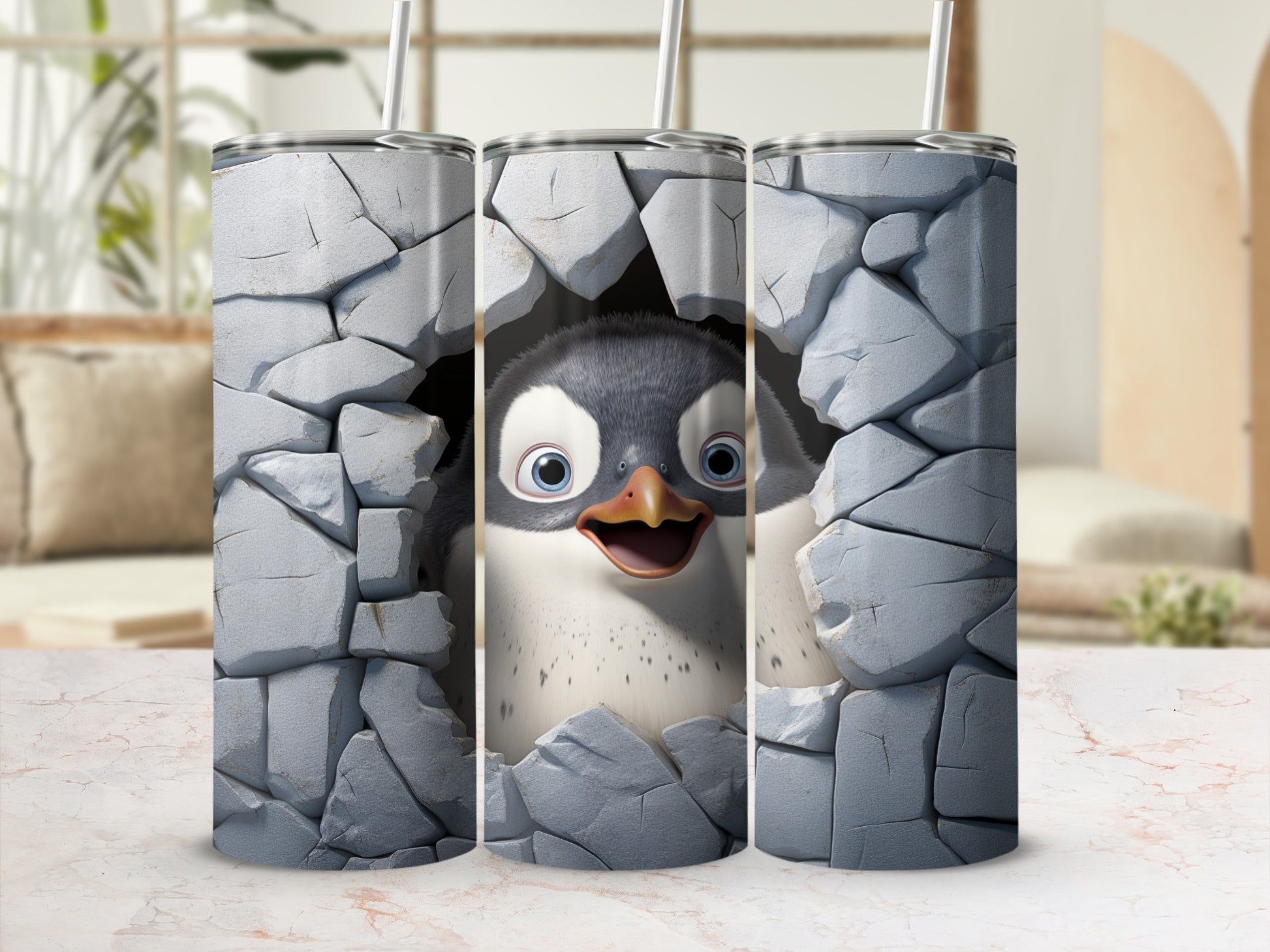 Cute penguin cracked rock ice theme product type
penguin
baby penguin
cute animal
hatching design
cracked ice
rock texture
funny character
adorable bird
cartoon penguin
wildlife art
unique design
custom gift
drinkware print
happy penguin
cold weather
animal lover
kids product
novelty item
nature inspired
antarctic bird