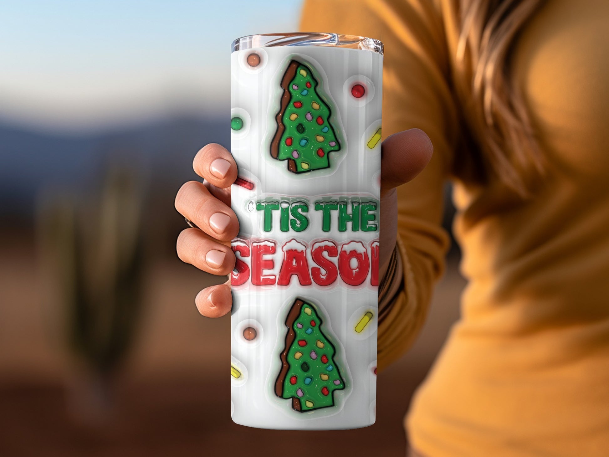 'Tis The Season Christmas Themed Tumbler Cup