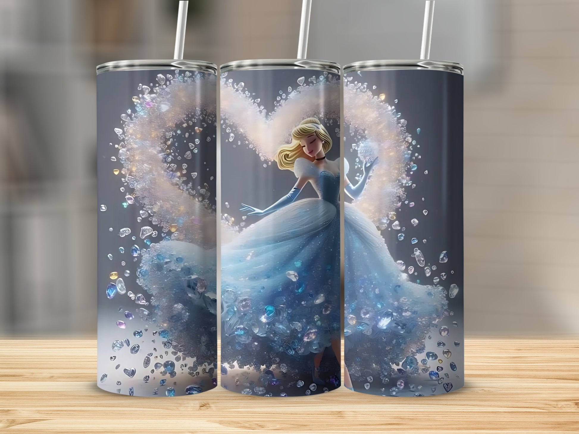 Fantasy Princess Design Insulated Tumbler Cup 20oz
