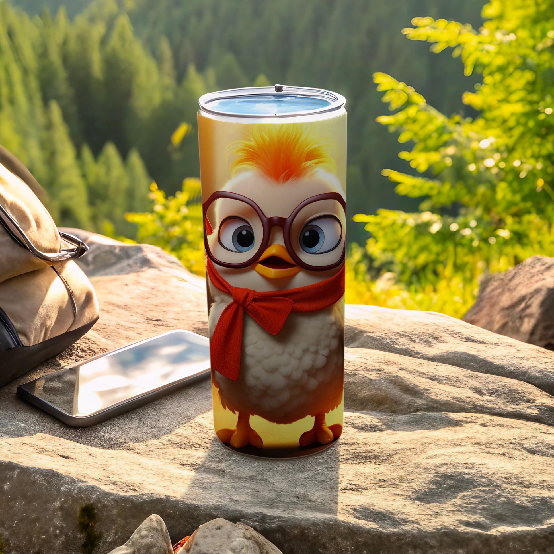 Adorable Chick with Red Scarf Custom Tumbler