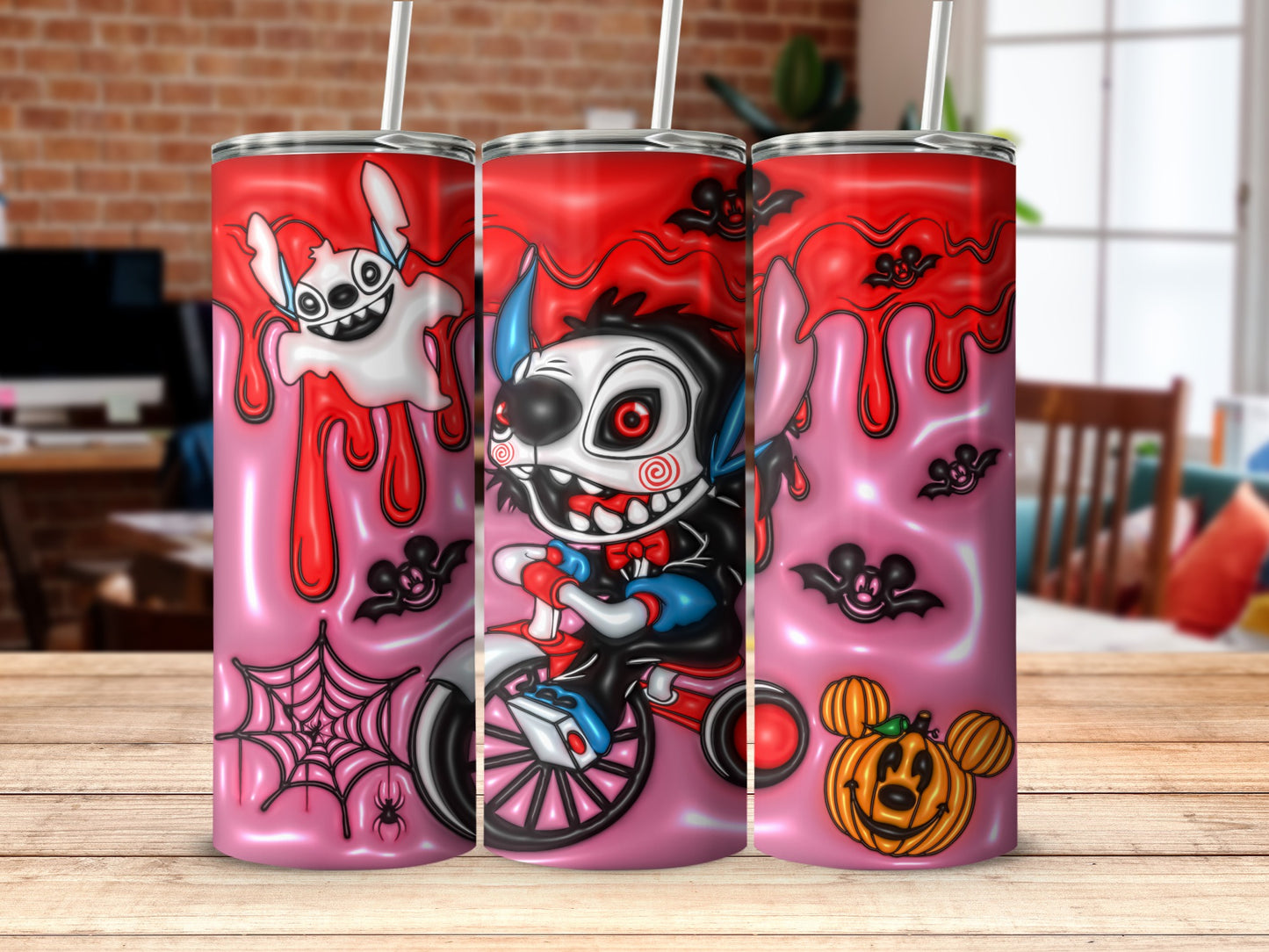 Halloween Spooky Cartoon Character Tumbler Design