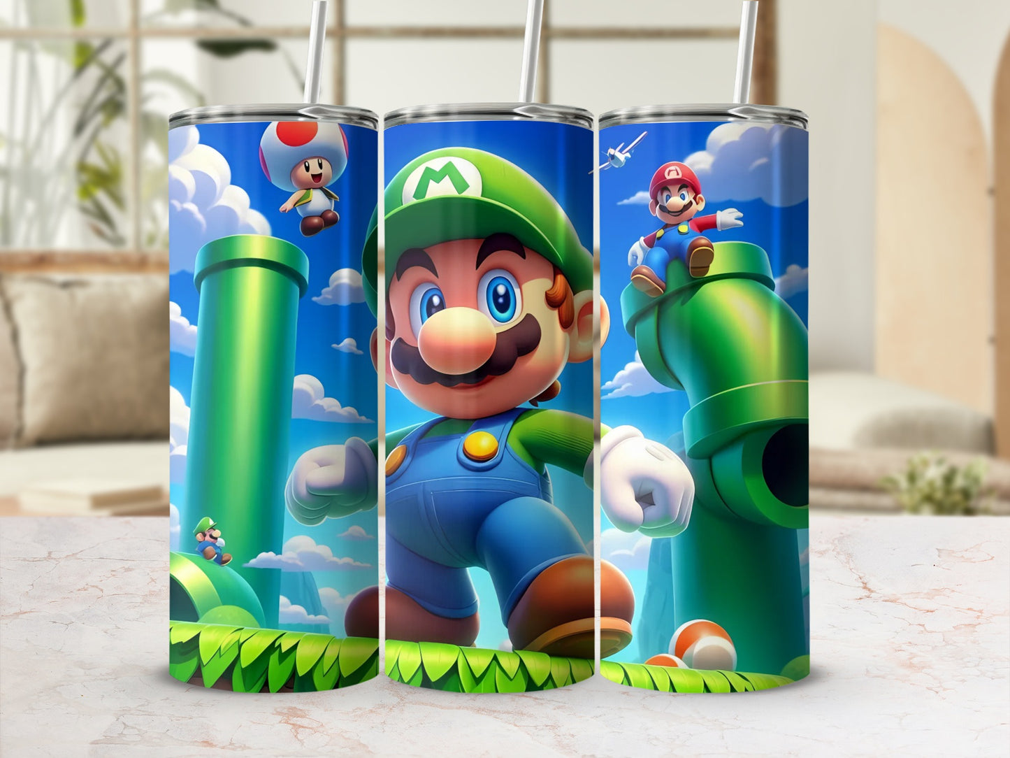 Mario and Luigi Adventure Stainless Steel Tumbler