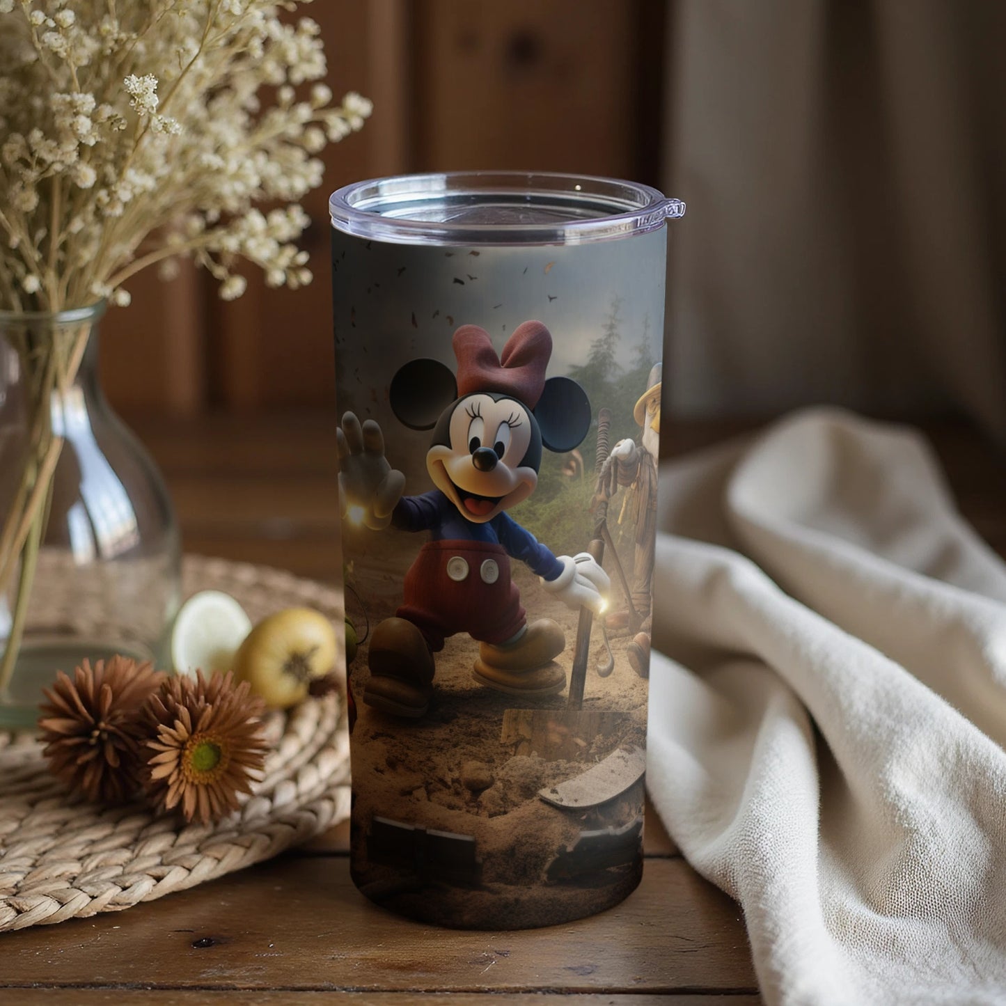Vintage Minnie Mouse Adventure Theme Travel Tumbler
