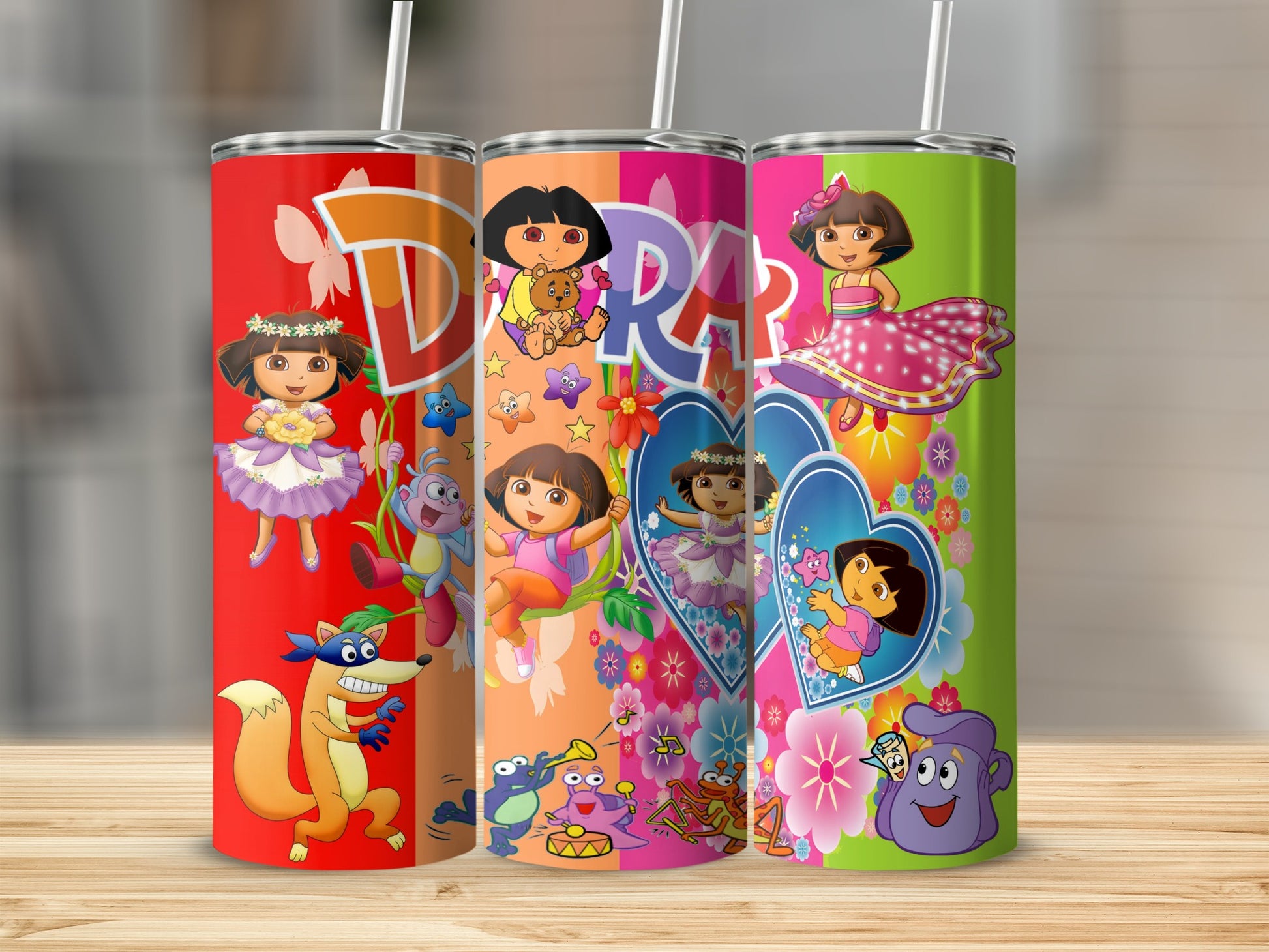 Dora the Explorer Personalized Tumbler with Straw