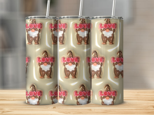 Cute Rabbit Love Decorated Tumbler For Beverage Holders