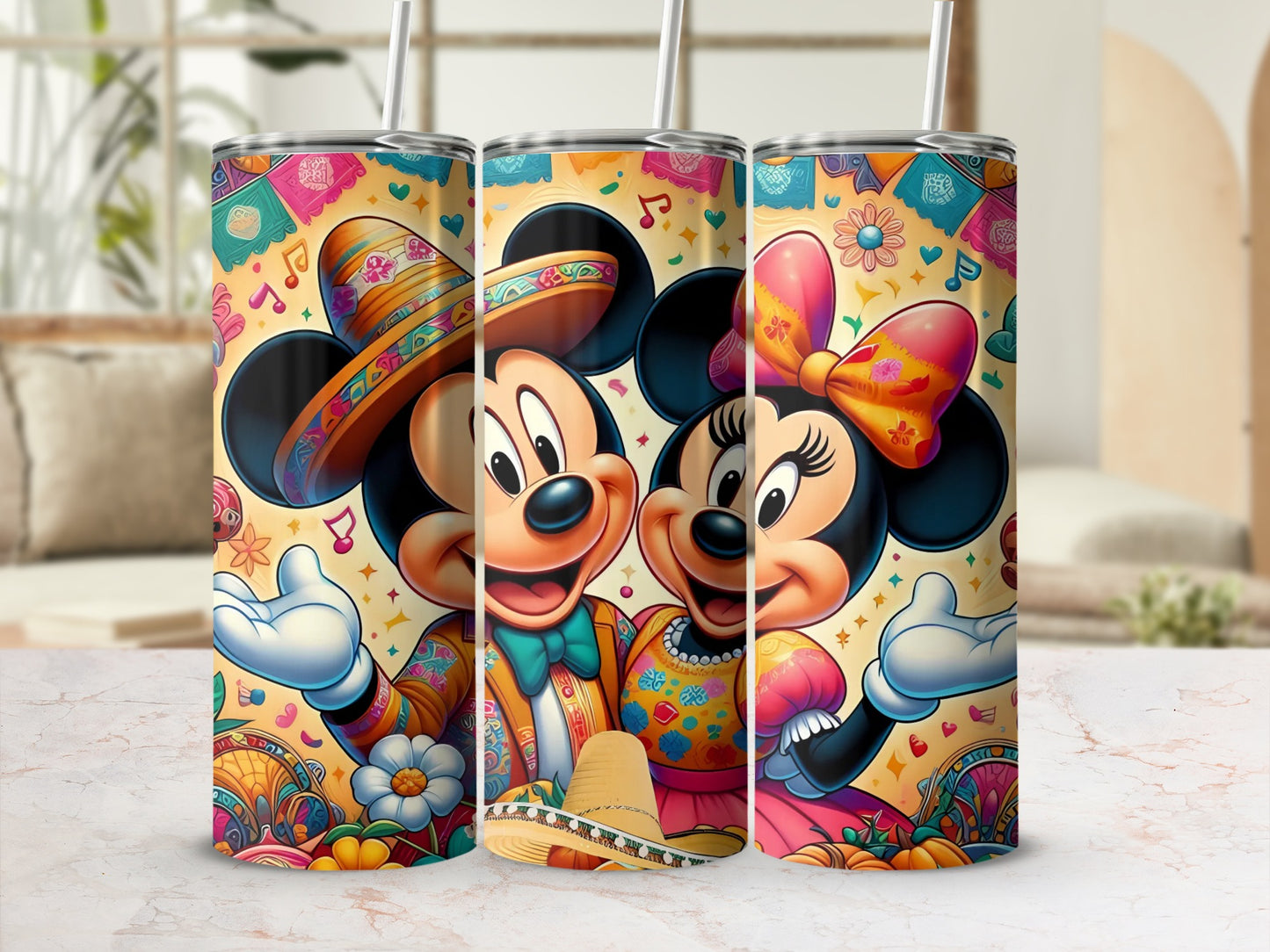 Colorful Characters Themed Travel Tumblers