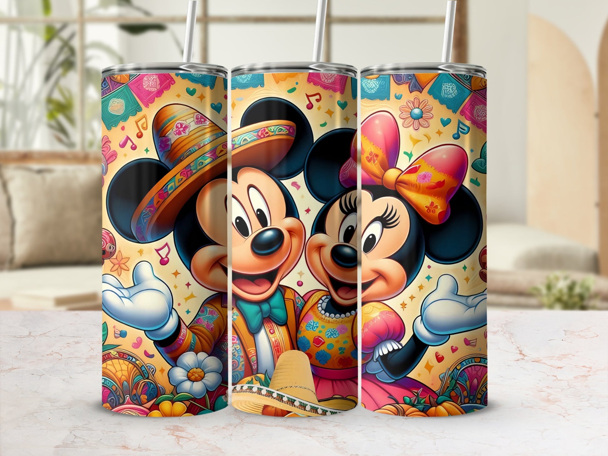 Colorful Characters Themed Travel Tumblers