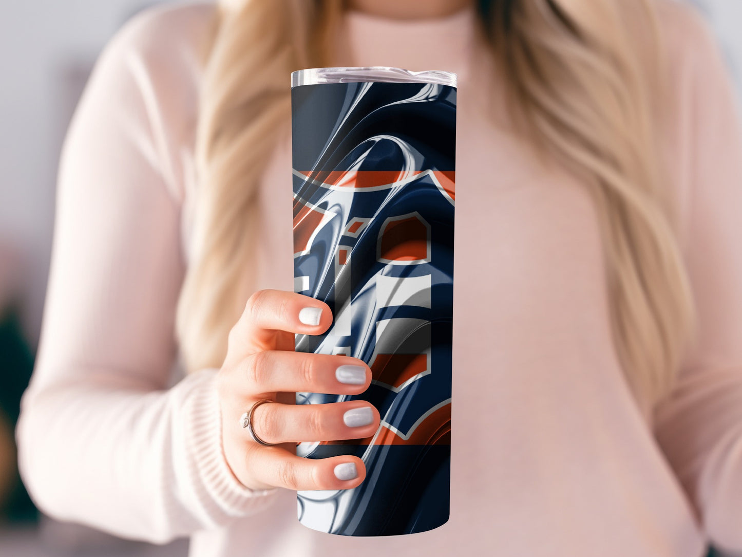Detroit Tigers Logo Abstract Swirl Design Great for Fans Tumblers