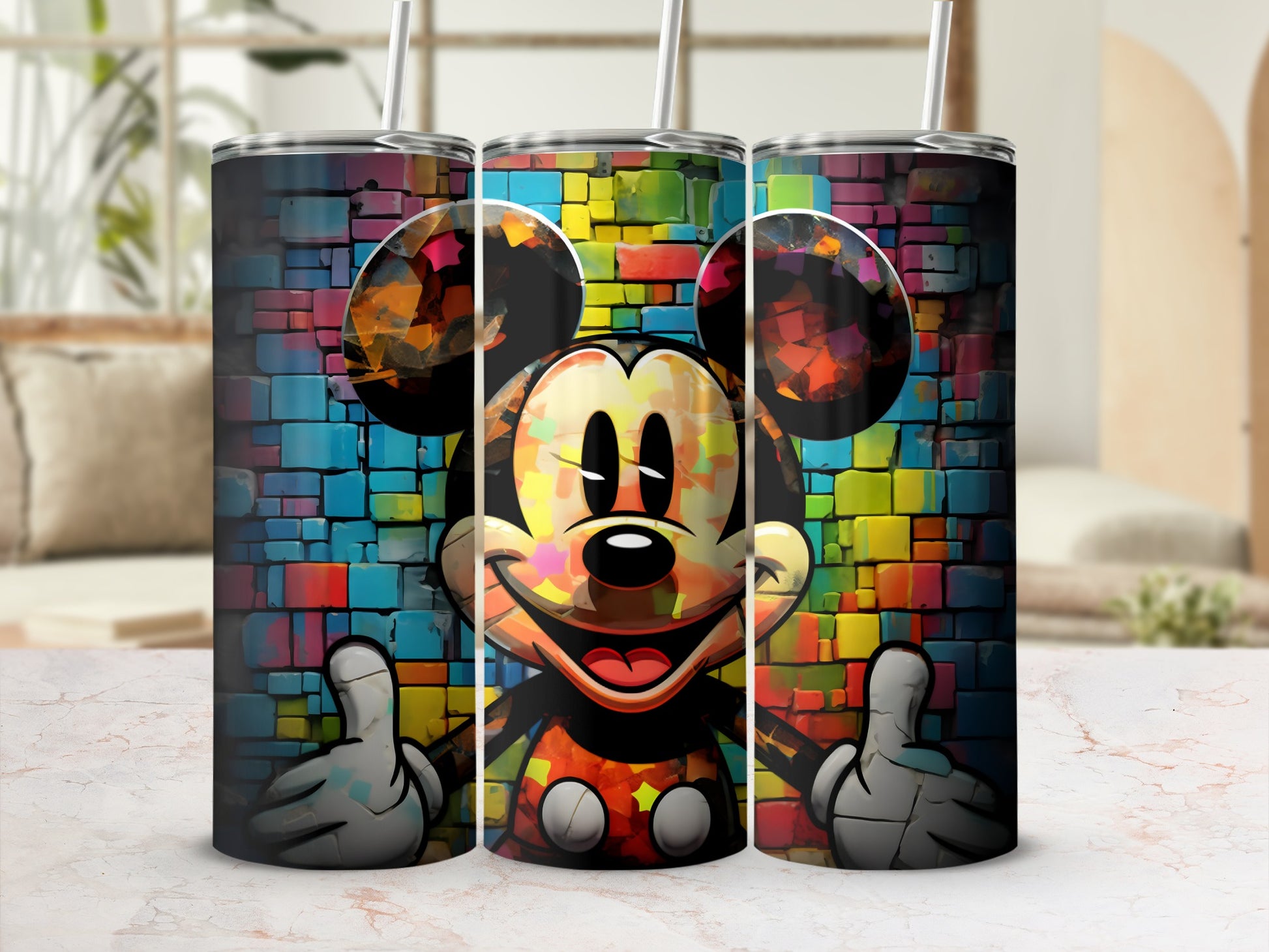 Vibrant Mickey Mouse Tumbler Colorful Design