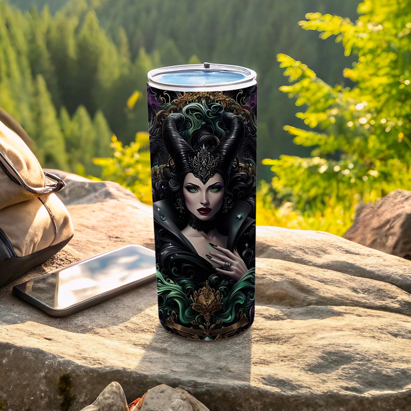Enchanting Dark Sorceress Artwork Tumbler Cup