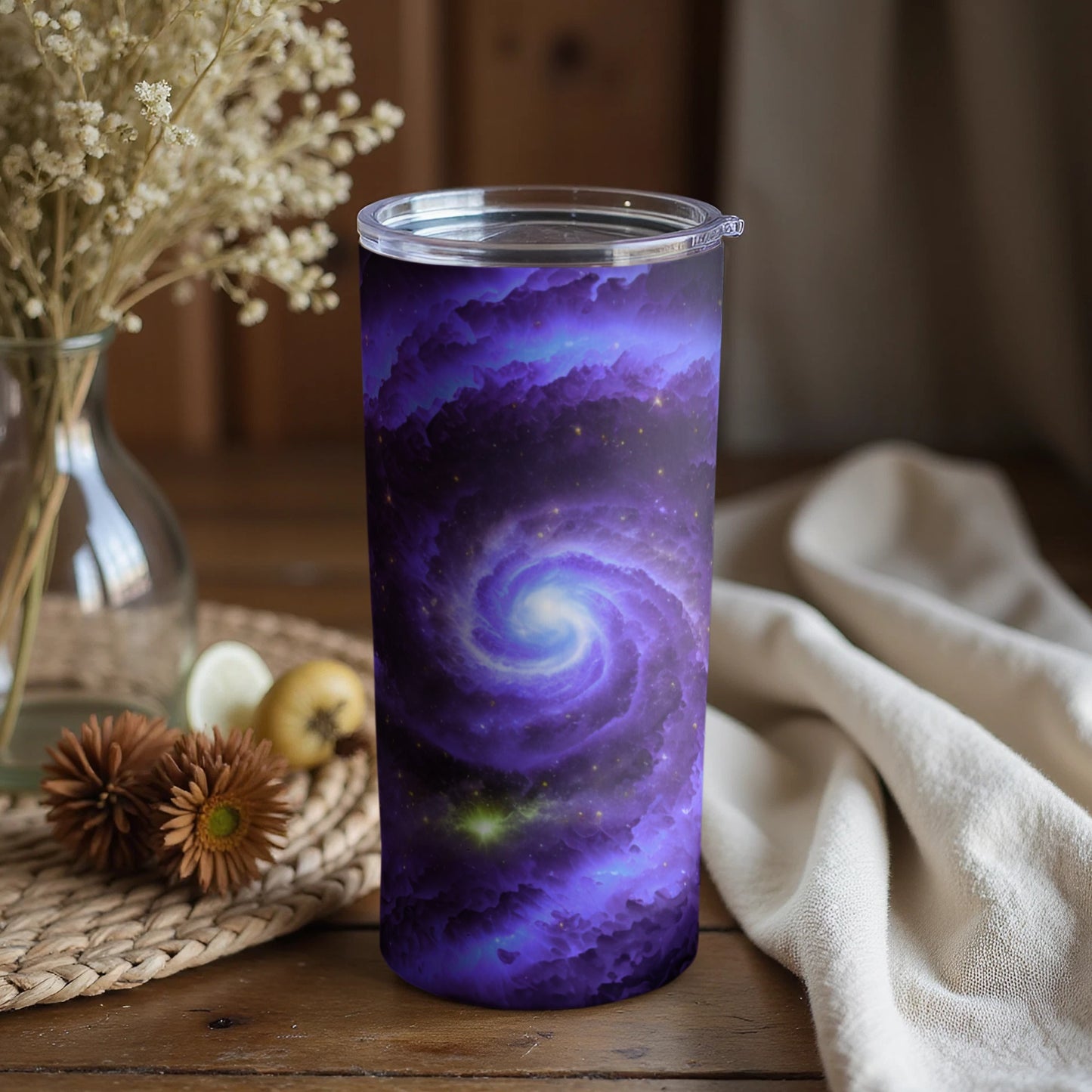 Swirling Galaxy Design Insulated Tumbler Cup