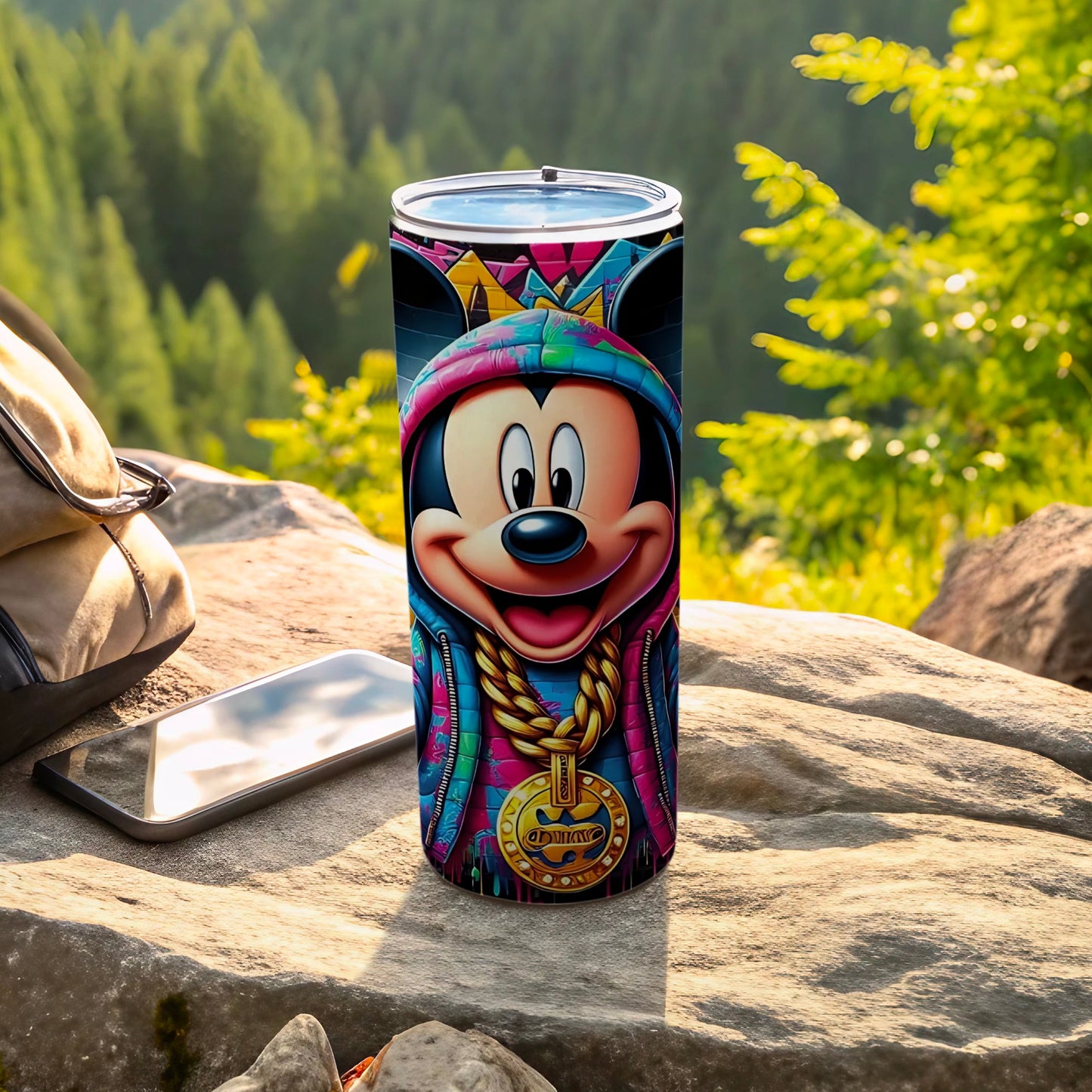Colorful Mickey Mouse Insulated Travel Tumbler