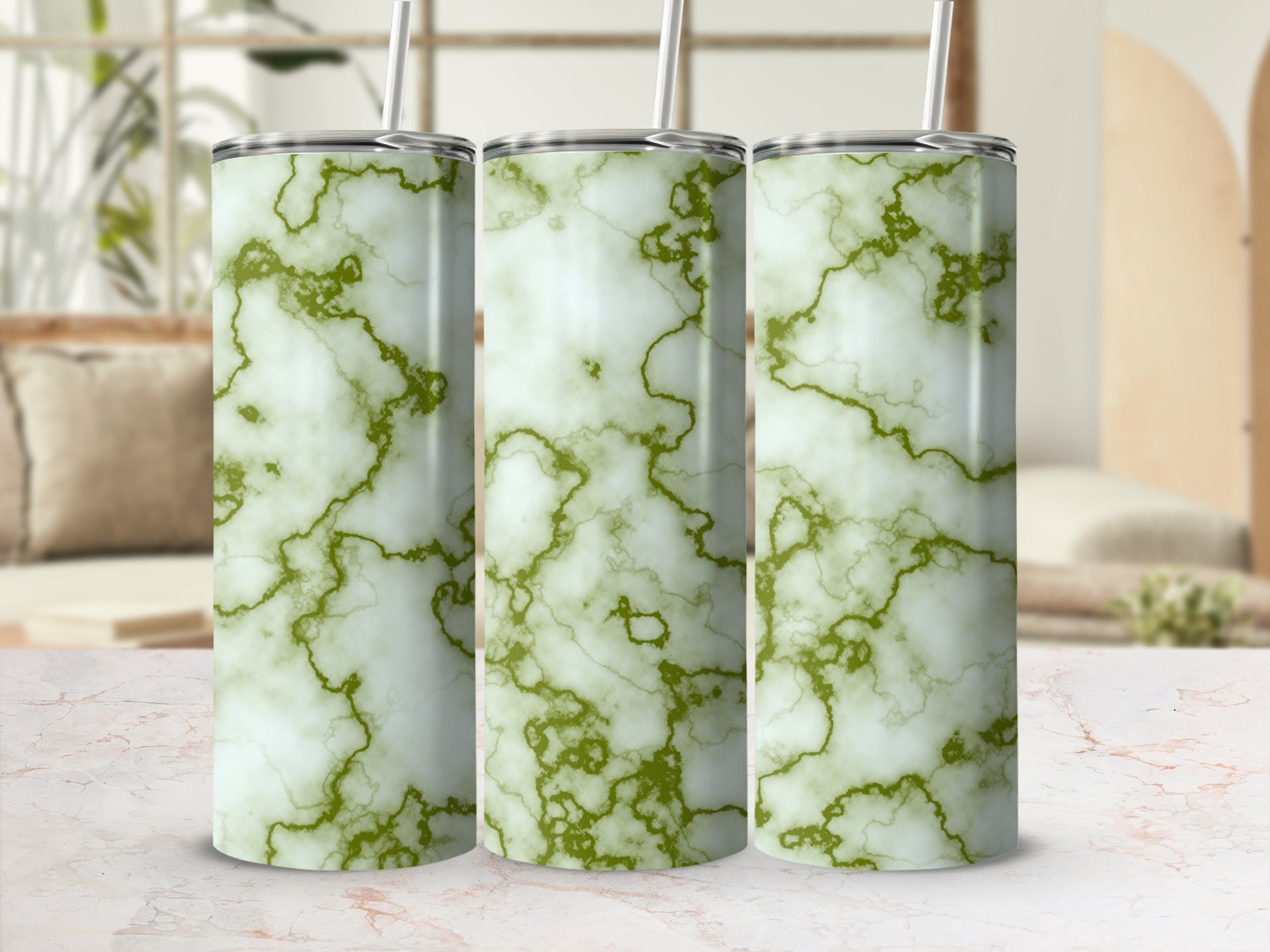 Green White Marble Patterned Tumbler product type