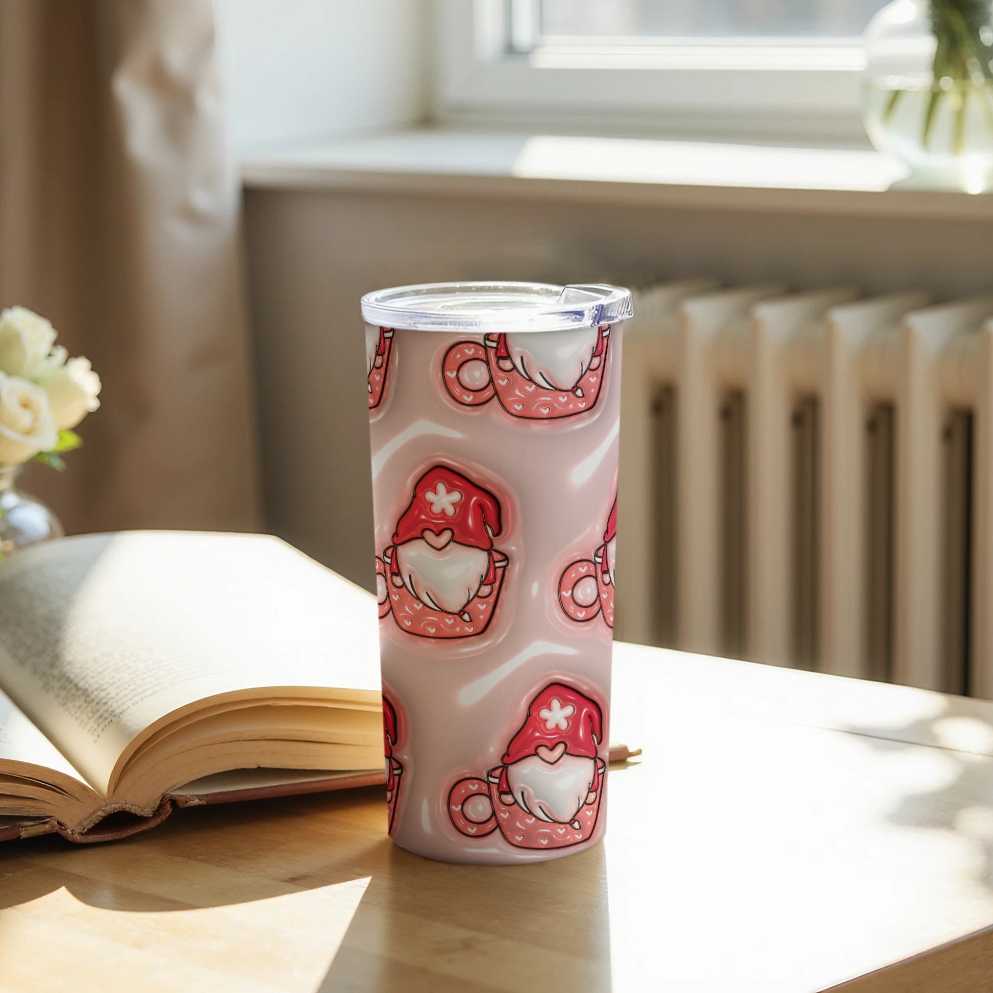 Christmas Gnomes Holiday Cheer Tumbler Cup