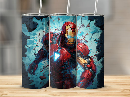 Iron Man Action Scene Insulated Tumbler